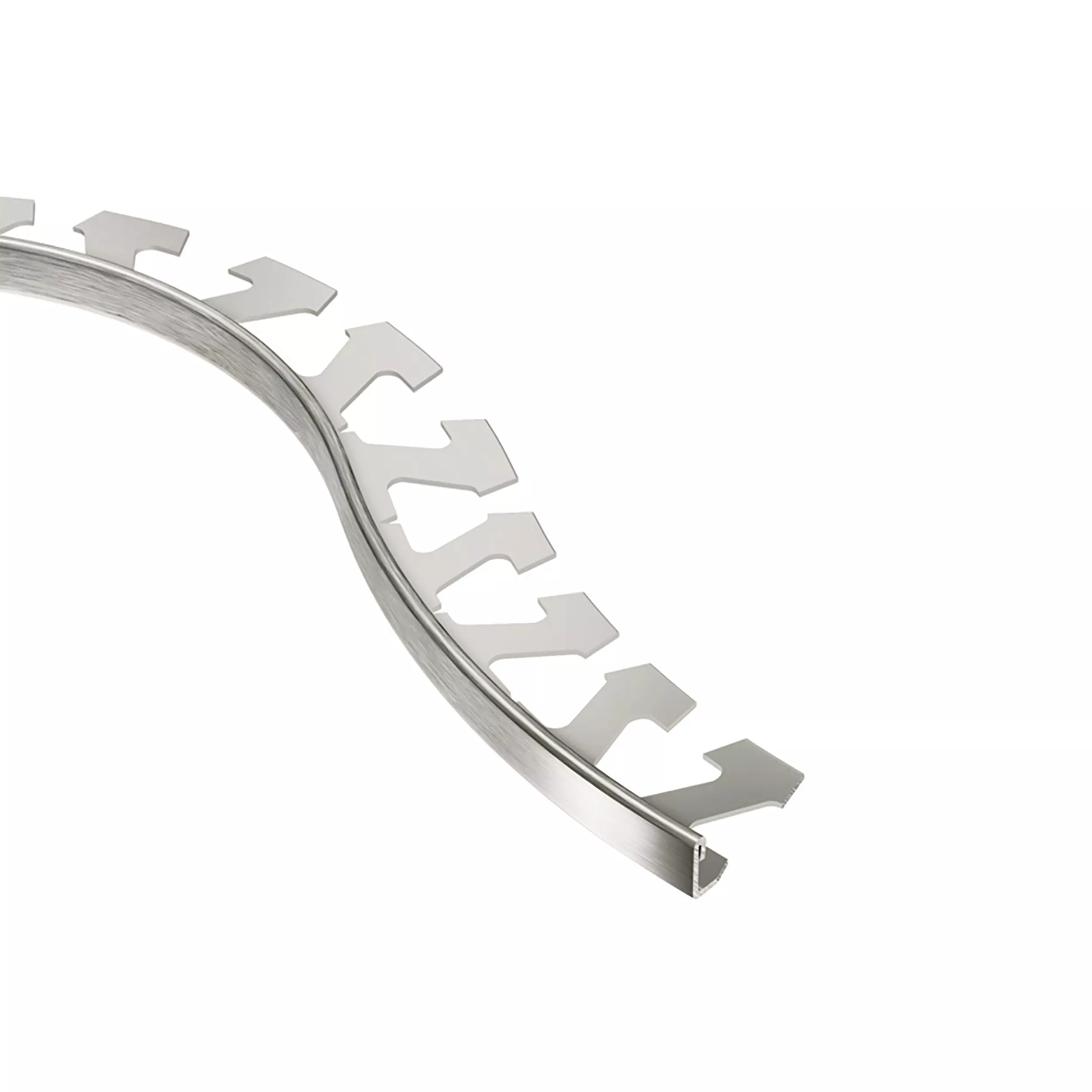 Schluter Jolly-Radius Edge Trim 3/8in. Aluminum Brush Nickel