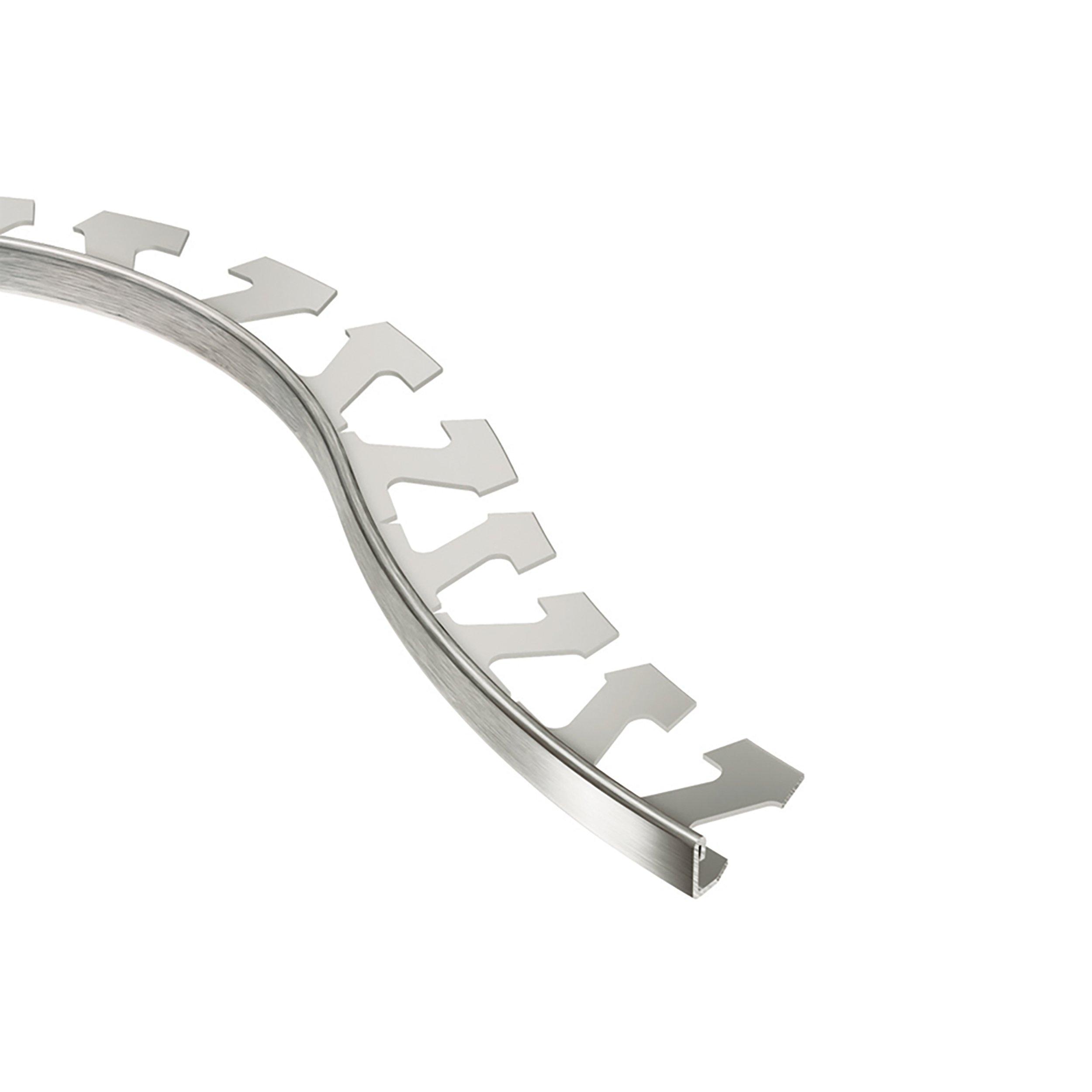 Schluter Schiene-Radius Edge Trim 3/8in. Aluminum Brush Nickel