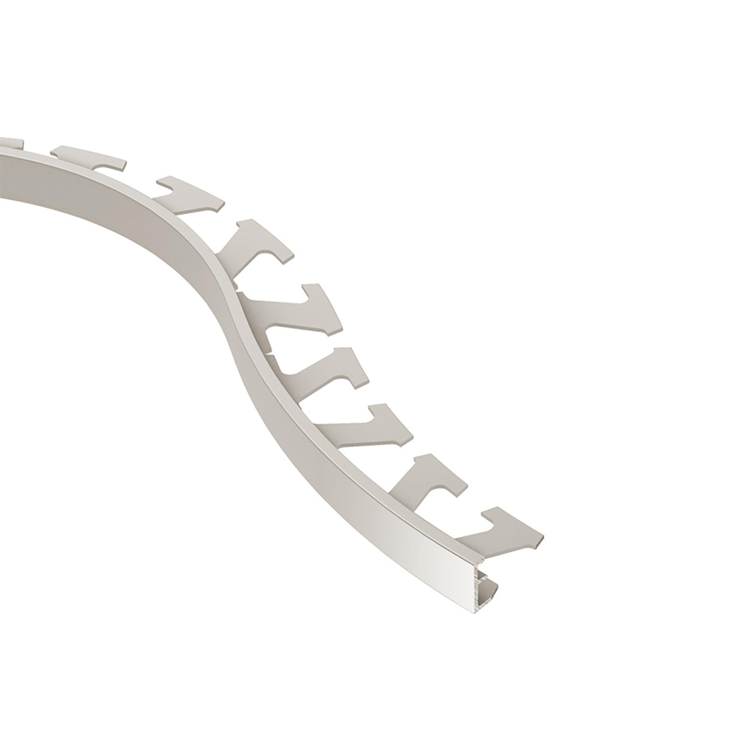 Schluter Schiene-Radius Edge Trim 5/16in. Aluminum Satin Nickel