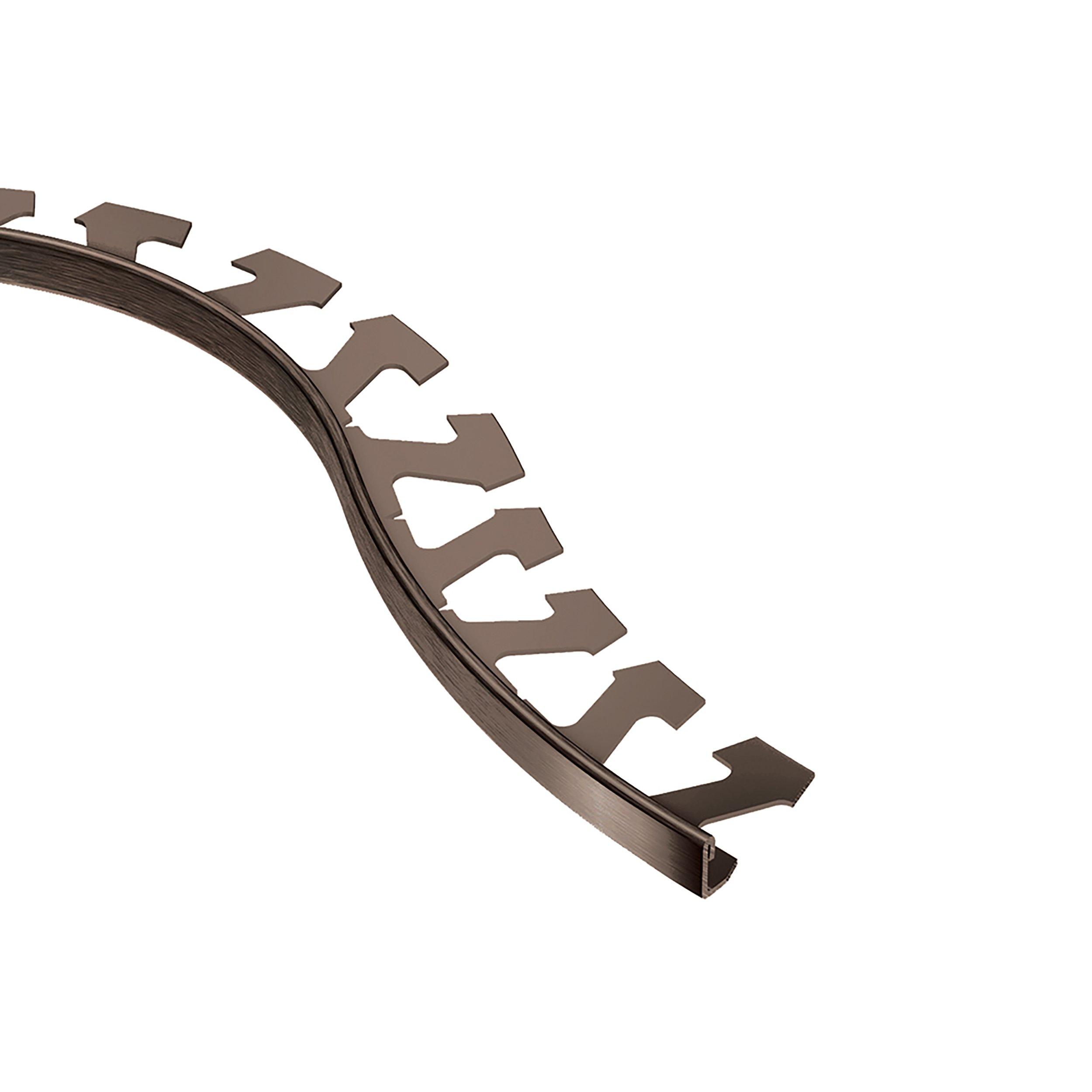 Schluter Schiene-Radius Edge Trim 1/4in. Aluminum Antique Bronze