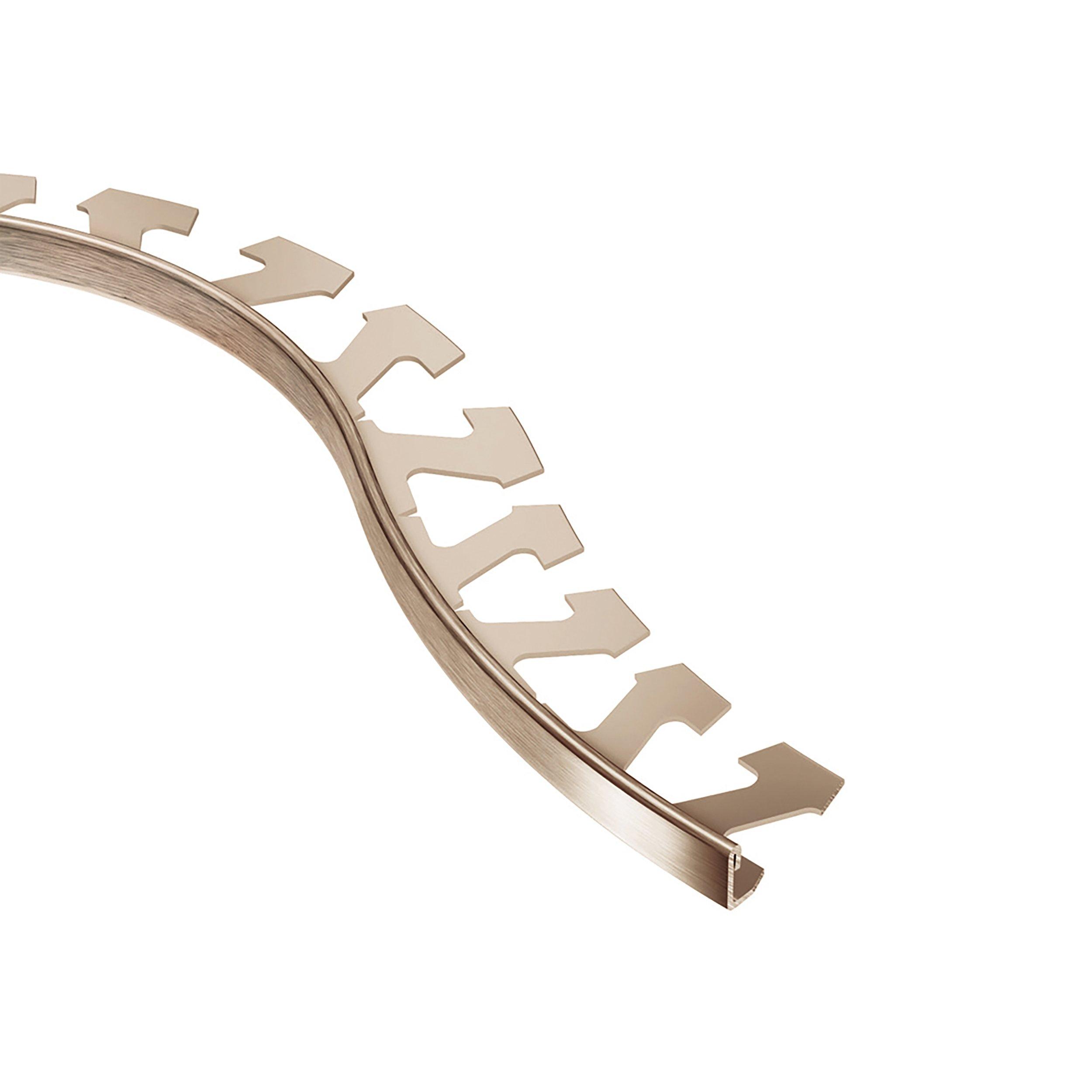 Schluter Schiene-Radius Edge Trim 5/16in. Aluminum Brush Copper