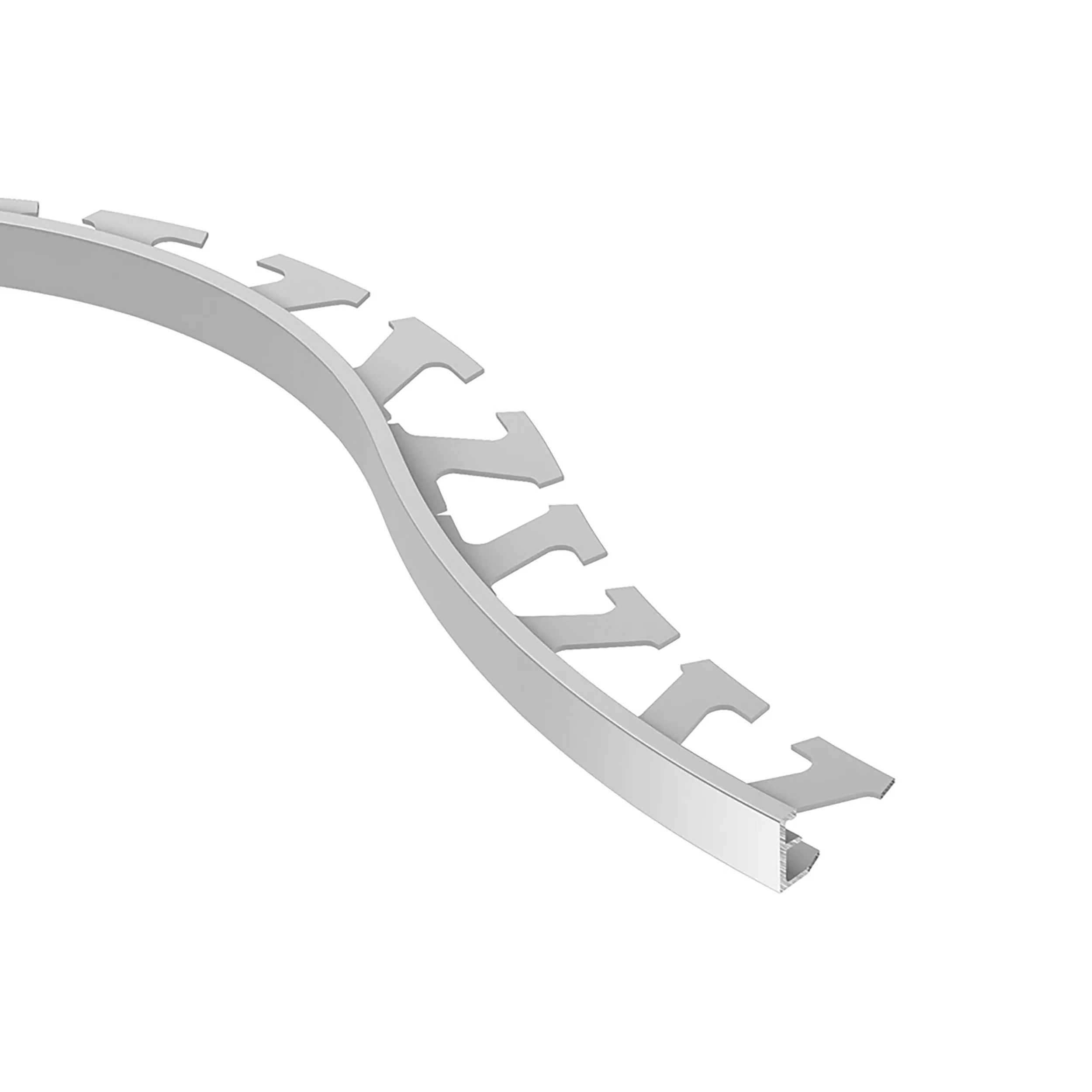 Schluter Schiene-Radius Edge Trim 3/32in. Stainless Steel