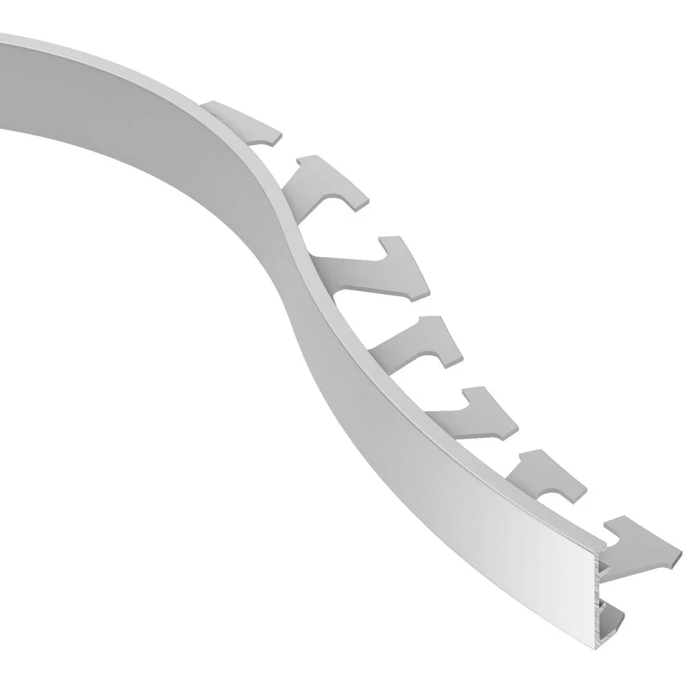 Schluter Schiene-Radius Edge Trim 3/4in. Aluminum Satin