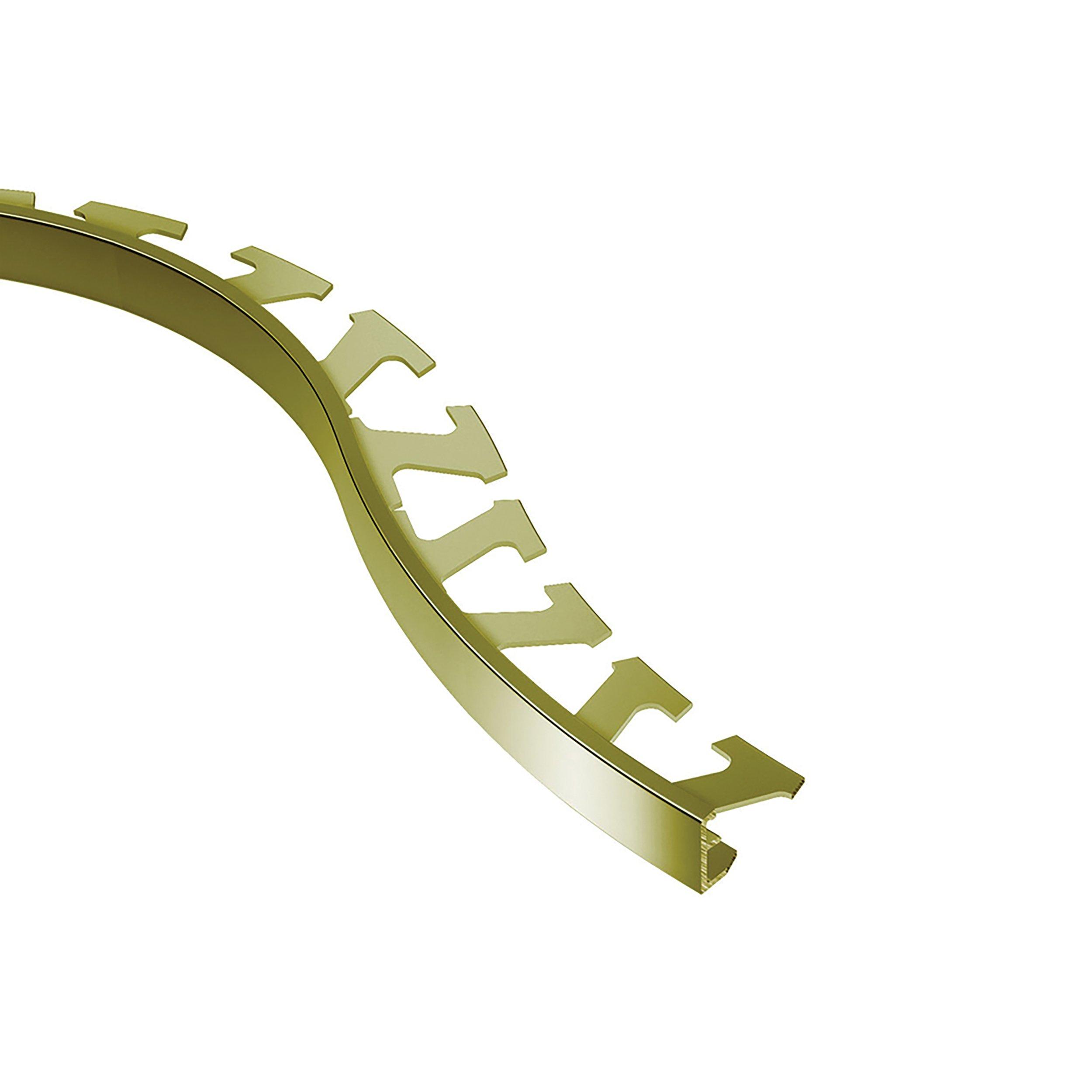 Schluter Schiene-Radius Edge Trim 5/8in. Brass