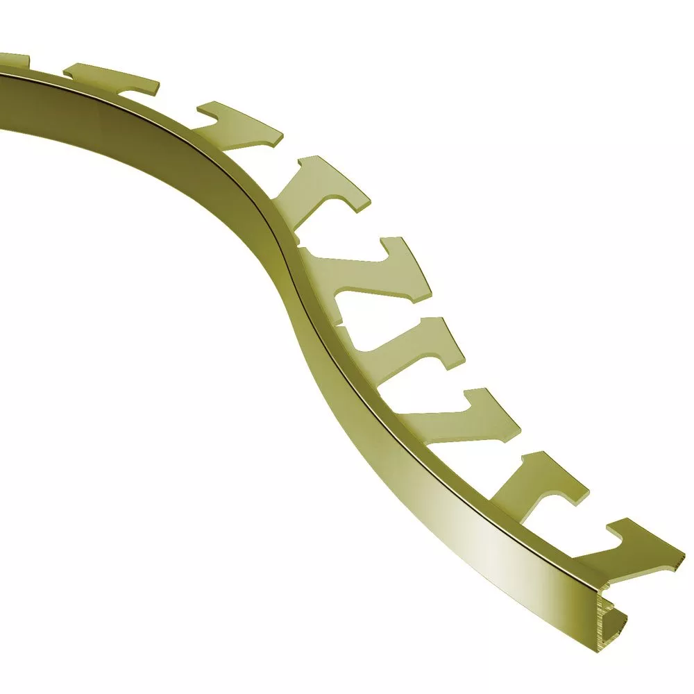 Schluter Schiene-Radius Edge Trim 7/16in. Brass