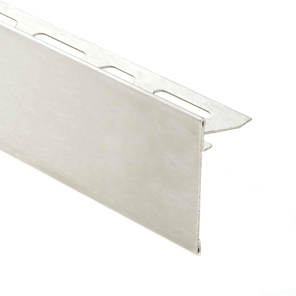 Schluter Schiene-Step-39 Profile 7/16in. Brush Stainless Steel