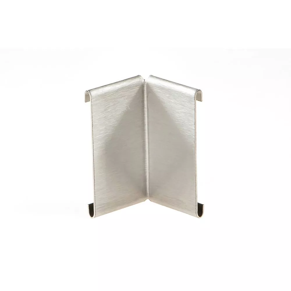 Schluter Schiene-Step-39 In Corner 90 Degrees 7/16in. Brush Stainless Steel