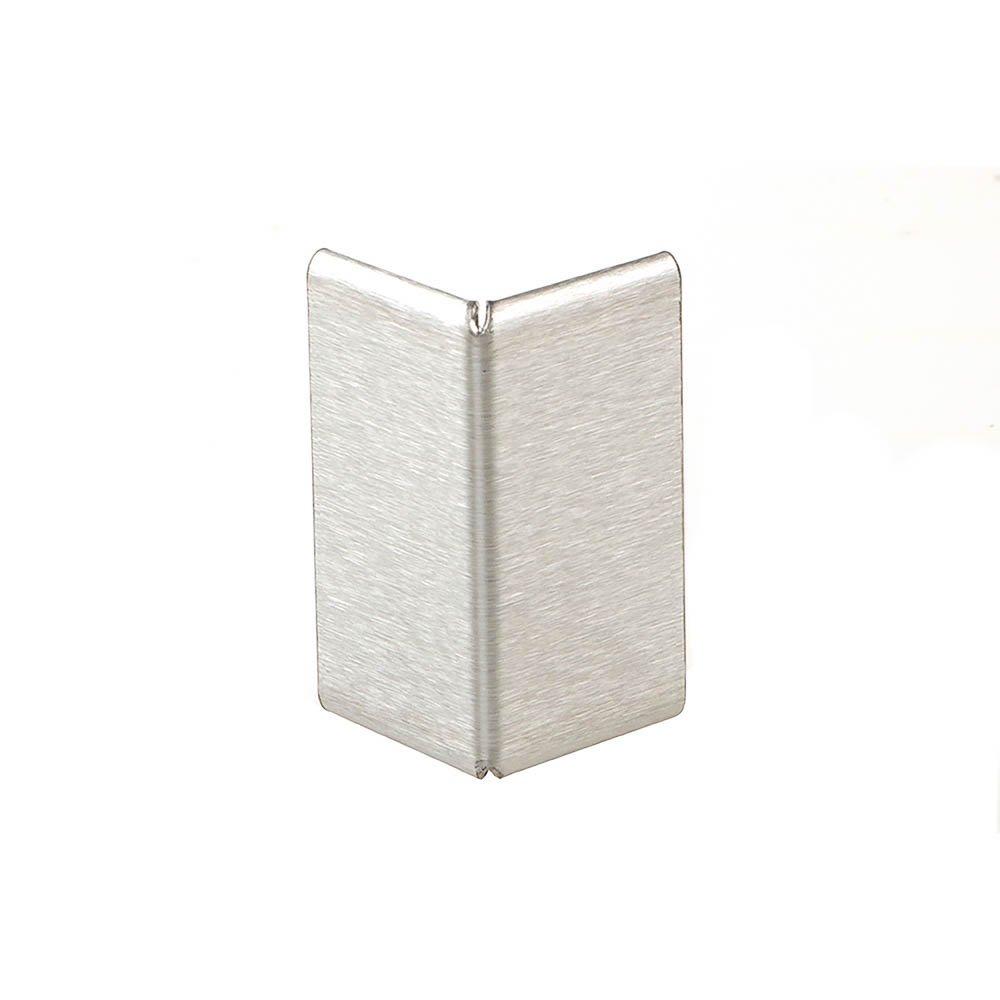 Schluter Schiene-Step-39 Out Corner 90 Degrees 11/32in. Brush Stainless Steel