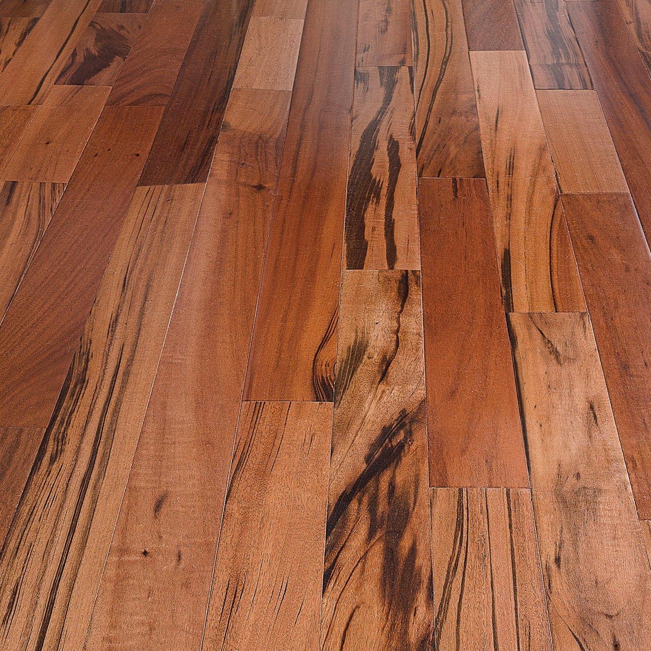 SAMP Natural Brazilian Tigerwood Smooth Solid Hardwood | Floor and Decor