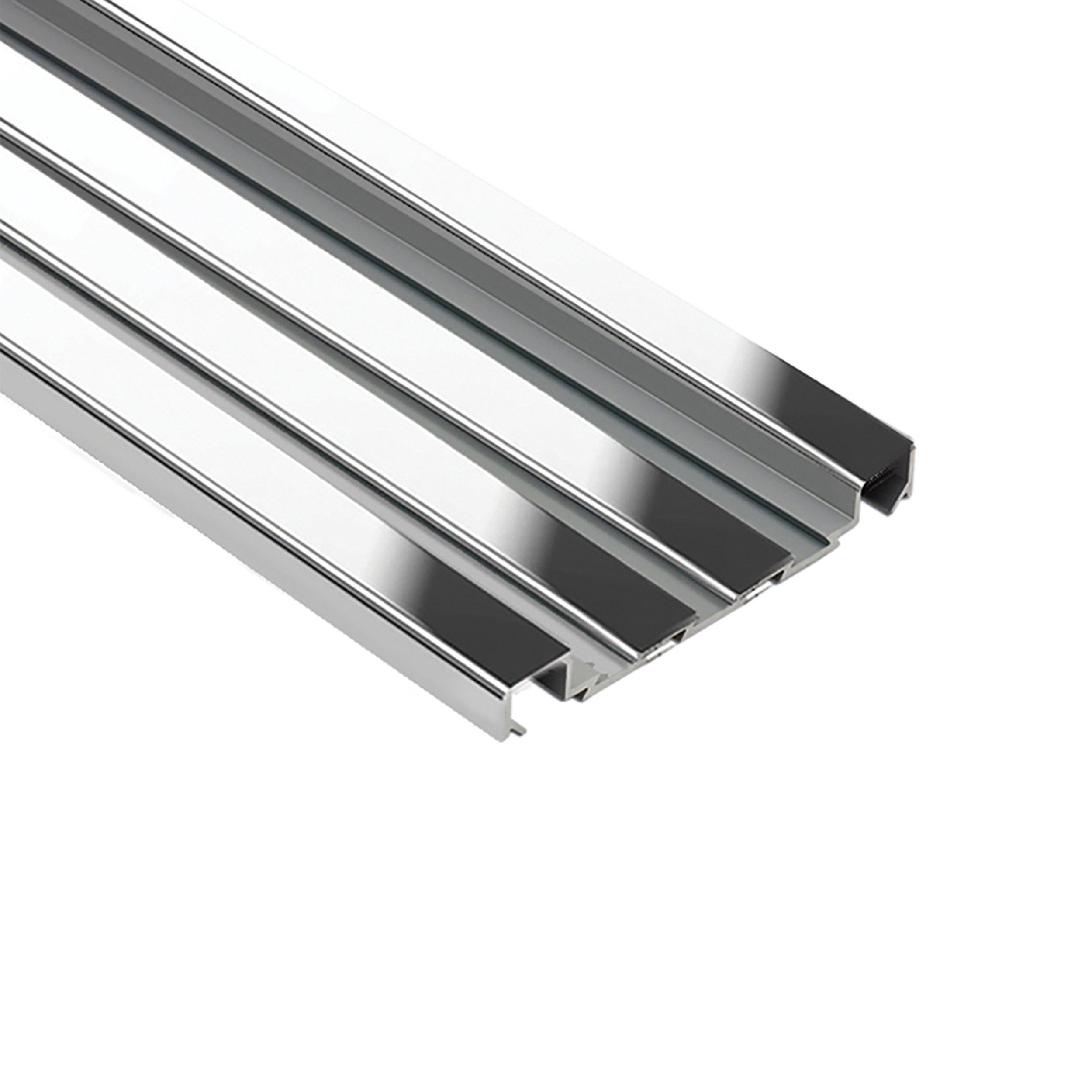 Schluter Quadec-Fs Deco 5/16in. Aluminum Polish Chrome