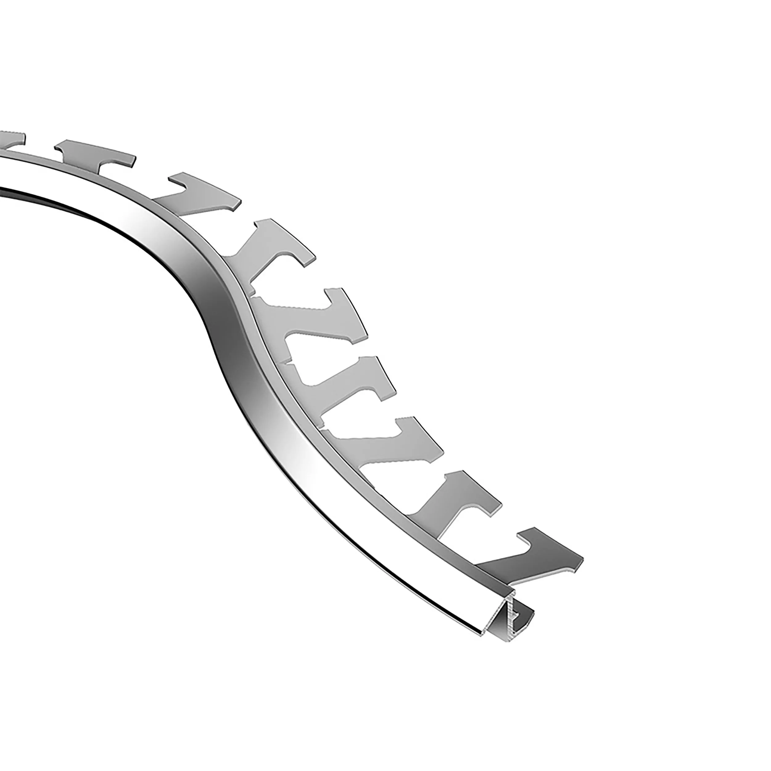 Schluter Reno-Tk-Radius Reducer 3/8in. Aluminum Bright Chrome