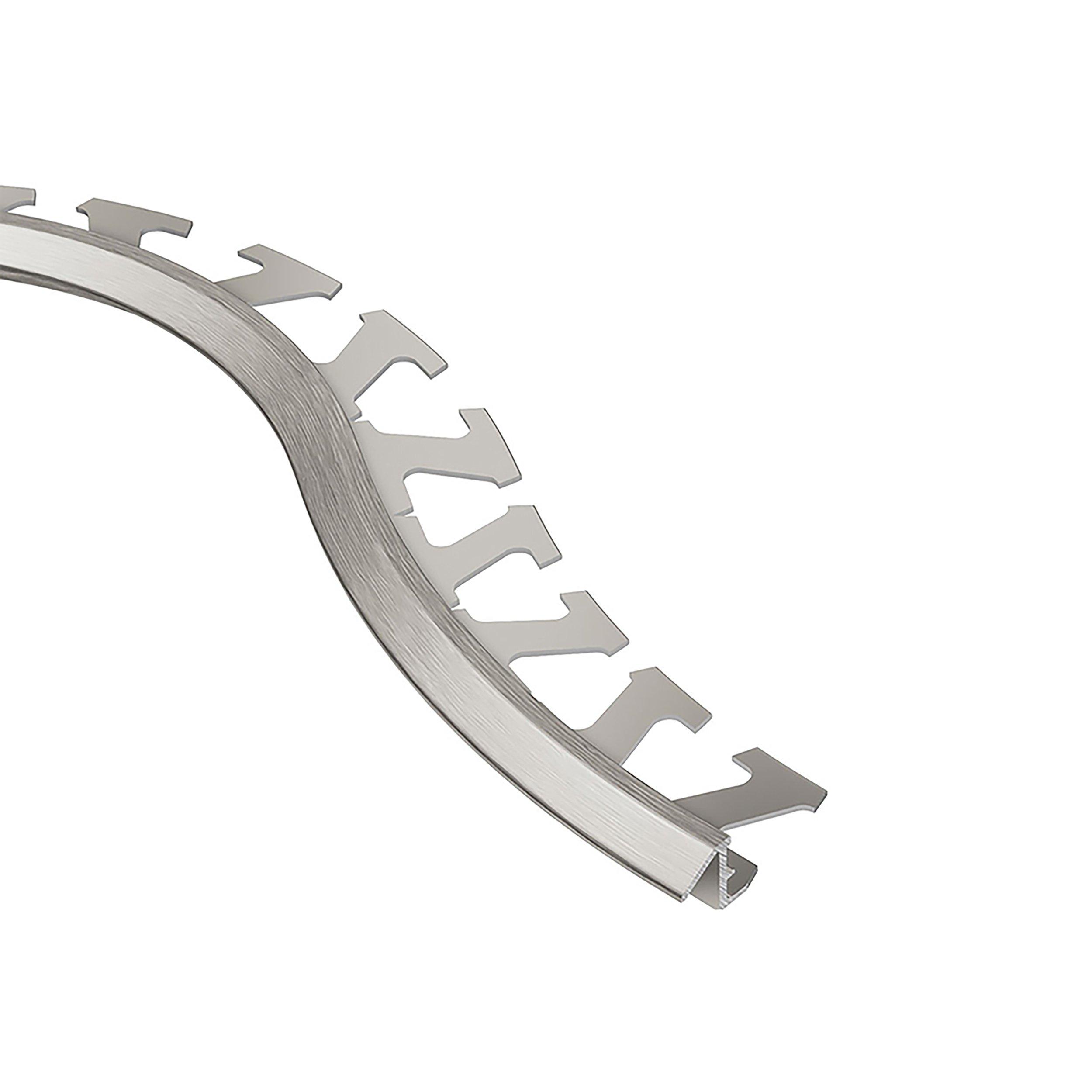 Schluter Reno-Tk-Radius Reducer 3/8in. Aluminum Brush Nickel