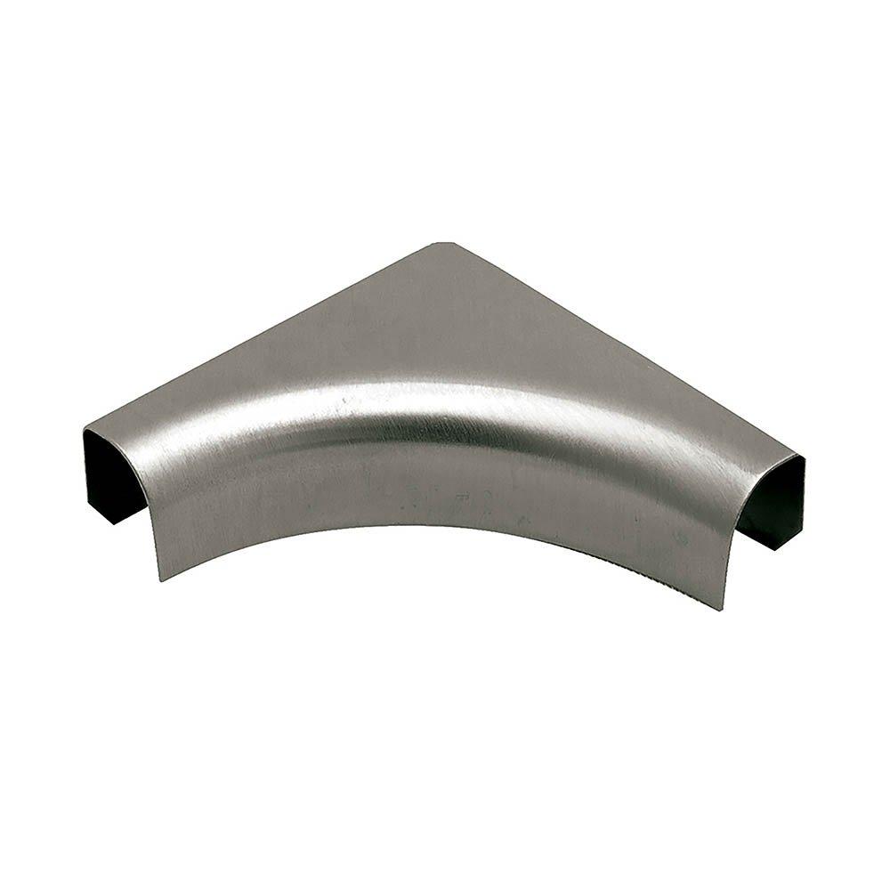 Schluter Rondec 1-1/2in. Sink Corner Set 5/16in. Stainless Steel