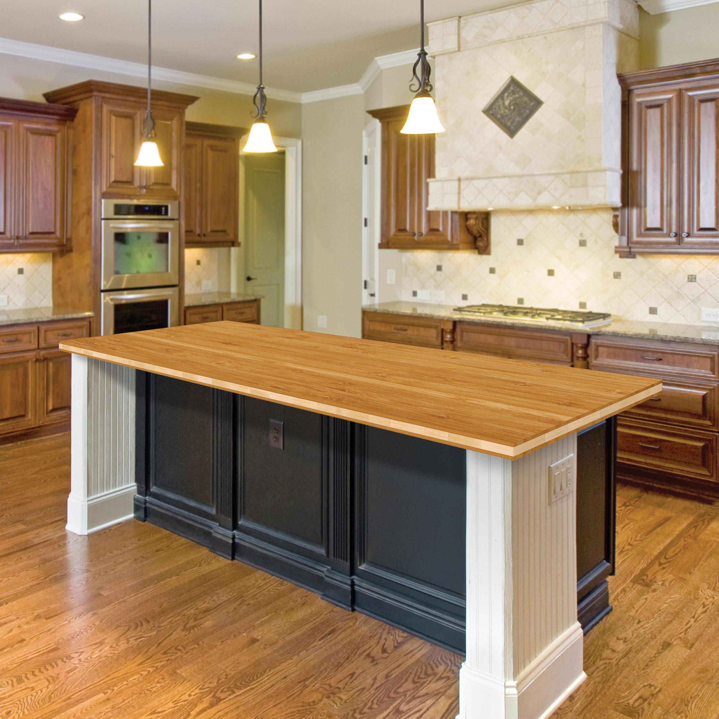 Vertical Bamboo Butcher Block Countertop 12ft. Floor & Decor