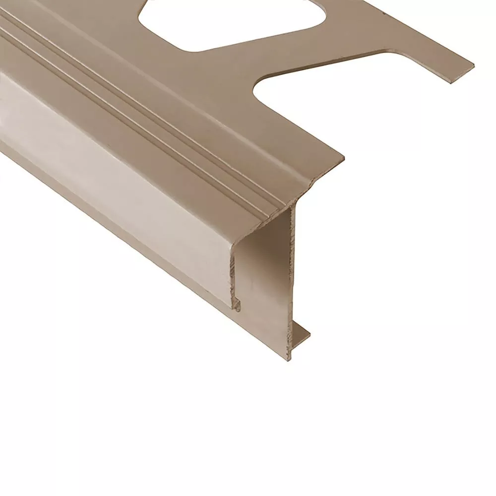 Schluter Bara-Rak Edge Trim w/ Drip Lip Aluminum Light Beige