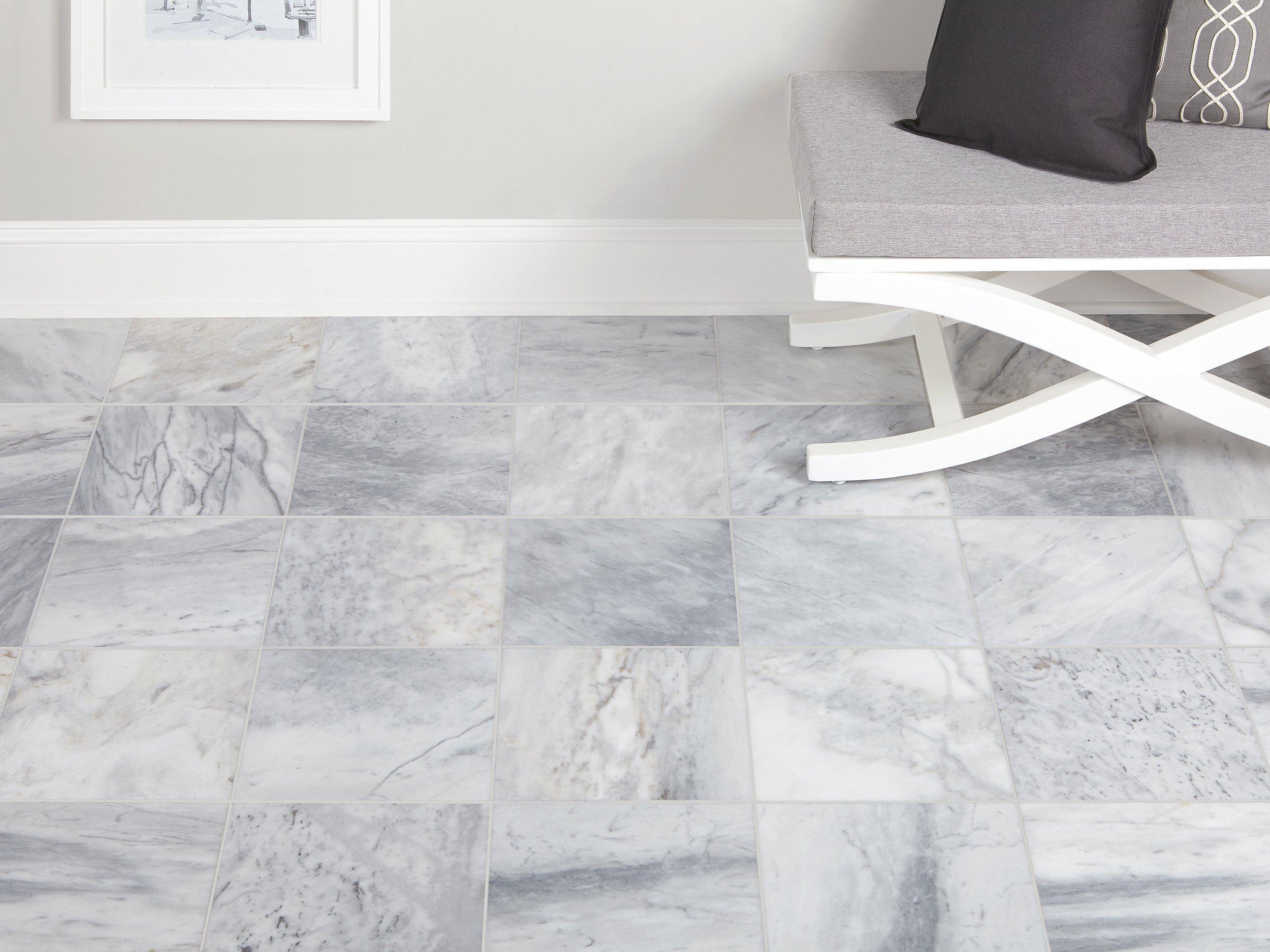 Ocean Silver Polished Marble Tile