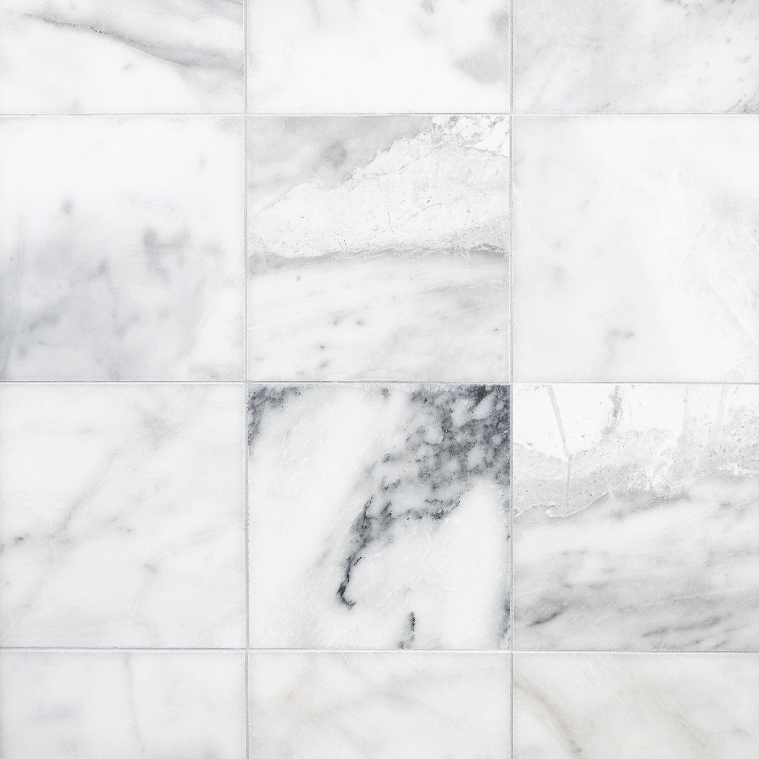 Ocean White Marble Tile - 12 x 12 - 100139344 | Floor and Decor