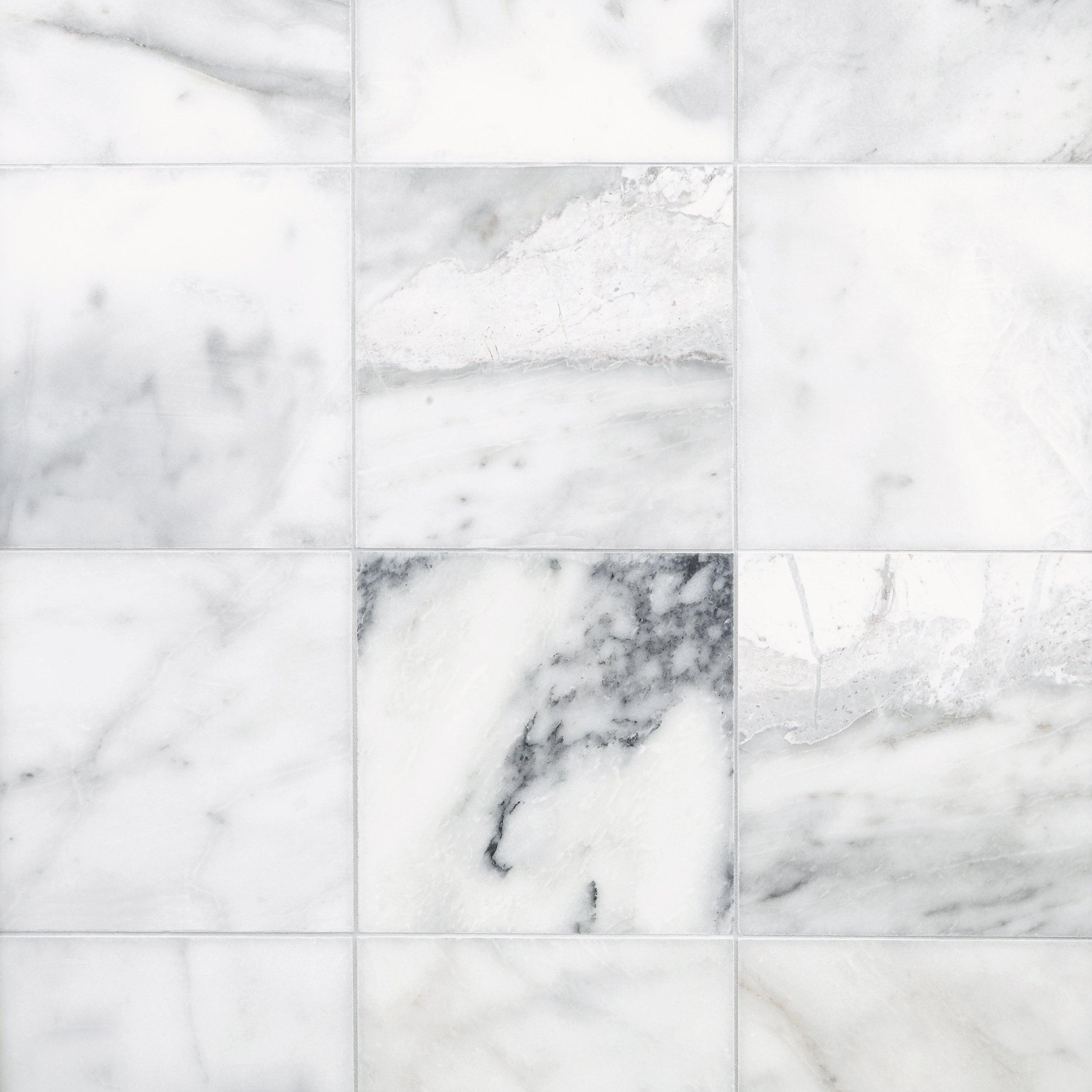 Ocean White Polished Marble Tile