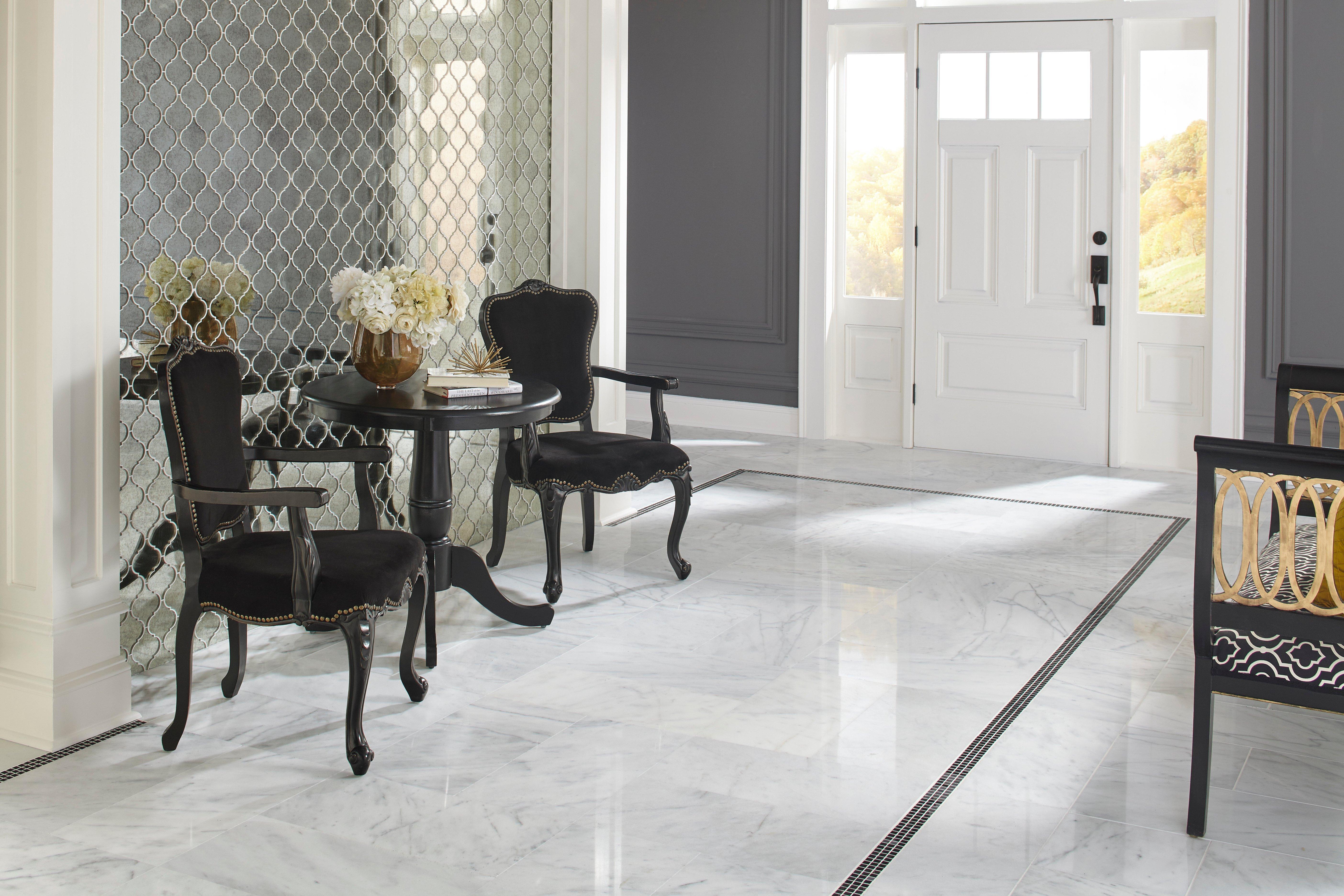 Ocean White Marble Tile | Floor and Decor