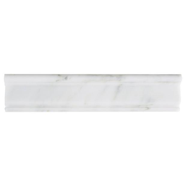 Carrara White Marble Chair Rail 3 X 12 100156264 Floor And Decor