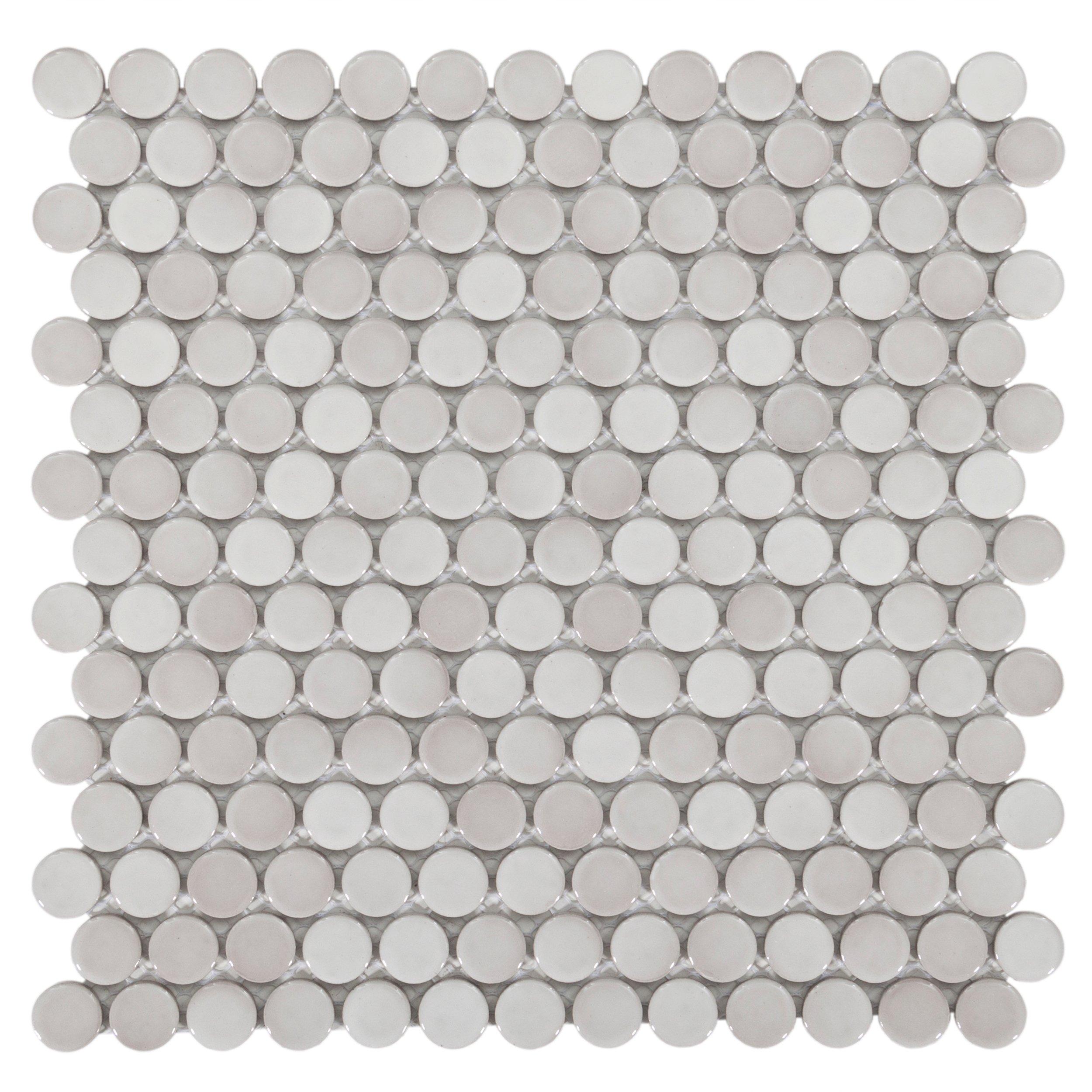 SAMP Gray Penny Porcelain Mosaic | Floor and Decor