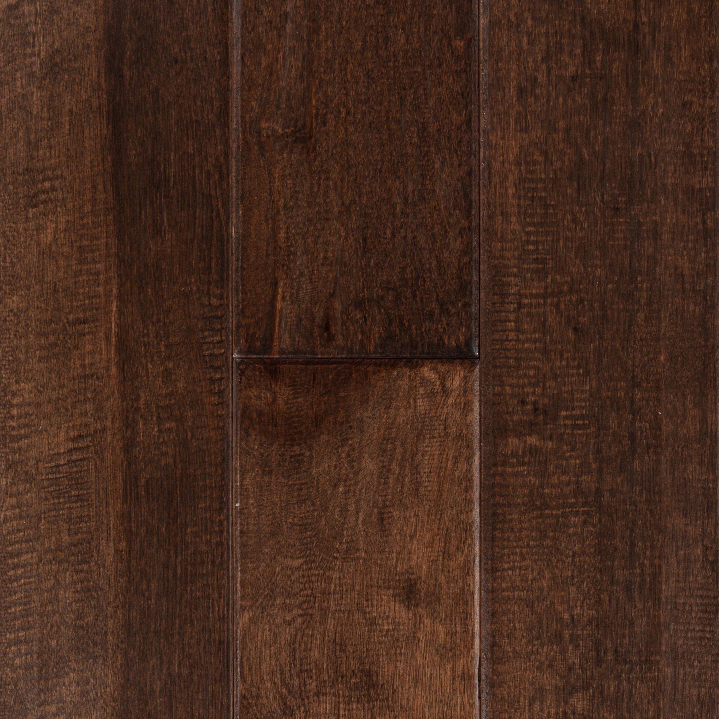 SAMP Cocoa Birch Hand Scraped Solid Hardwood Floor and Decor