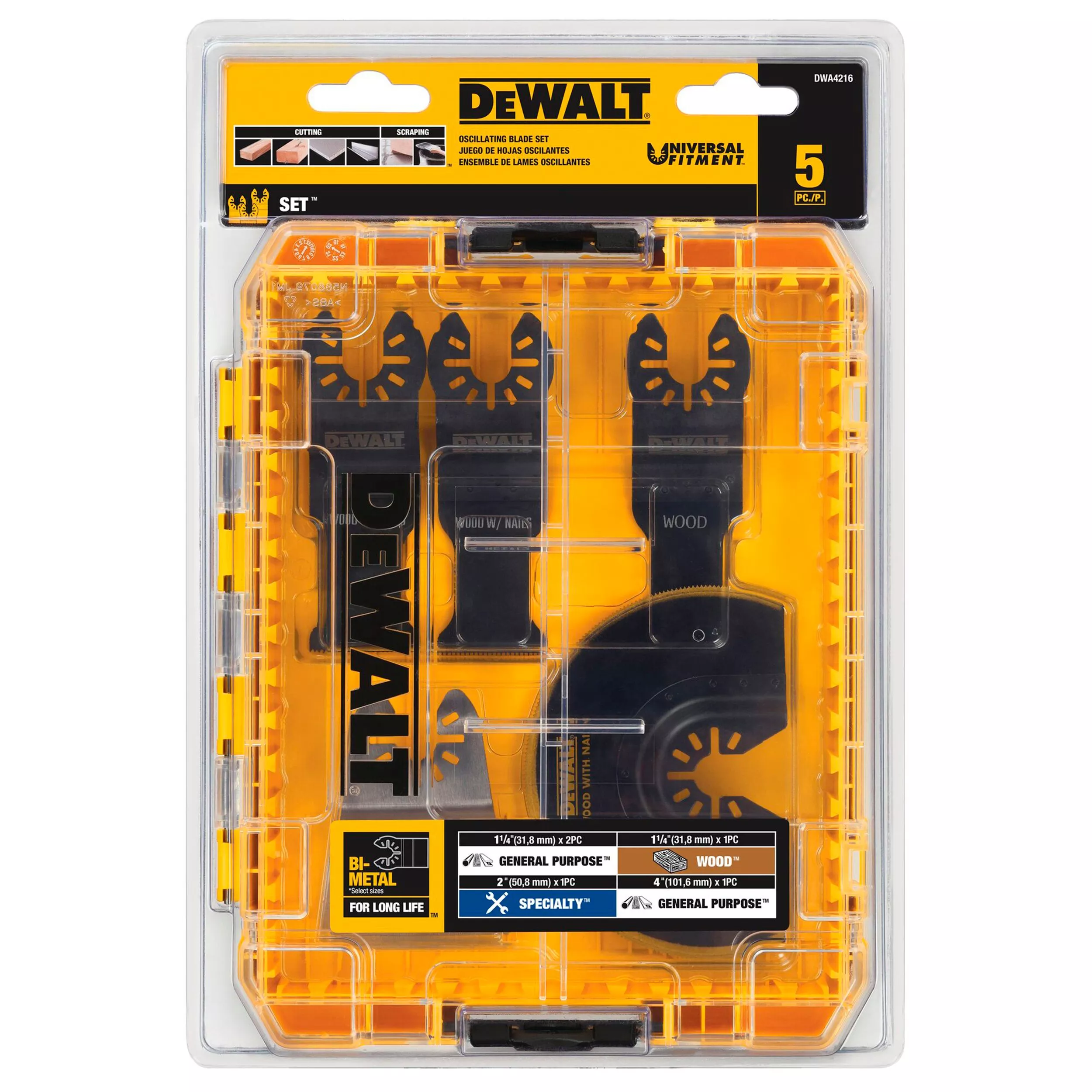 DeWalt Oscillating Blade 5 Piece Set