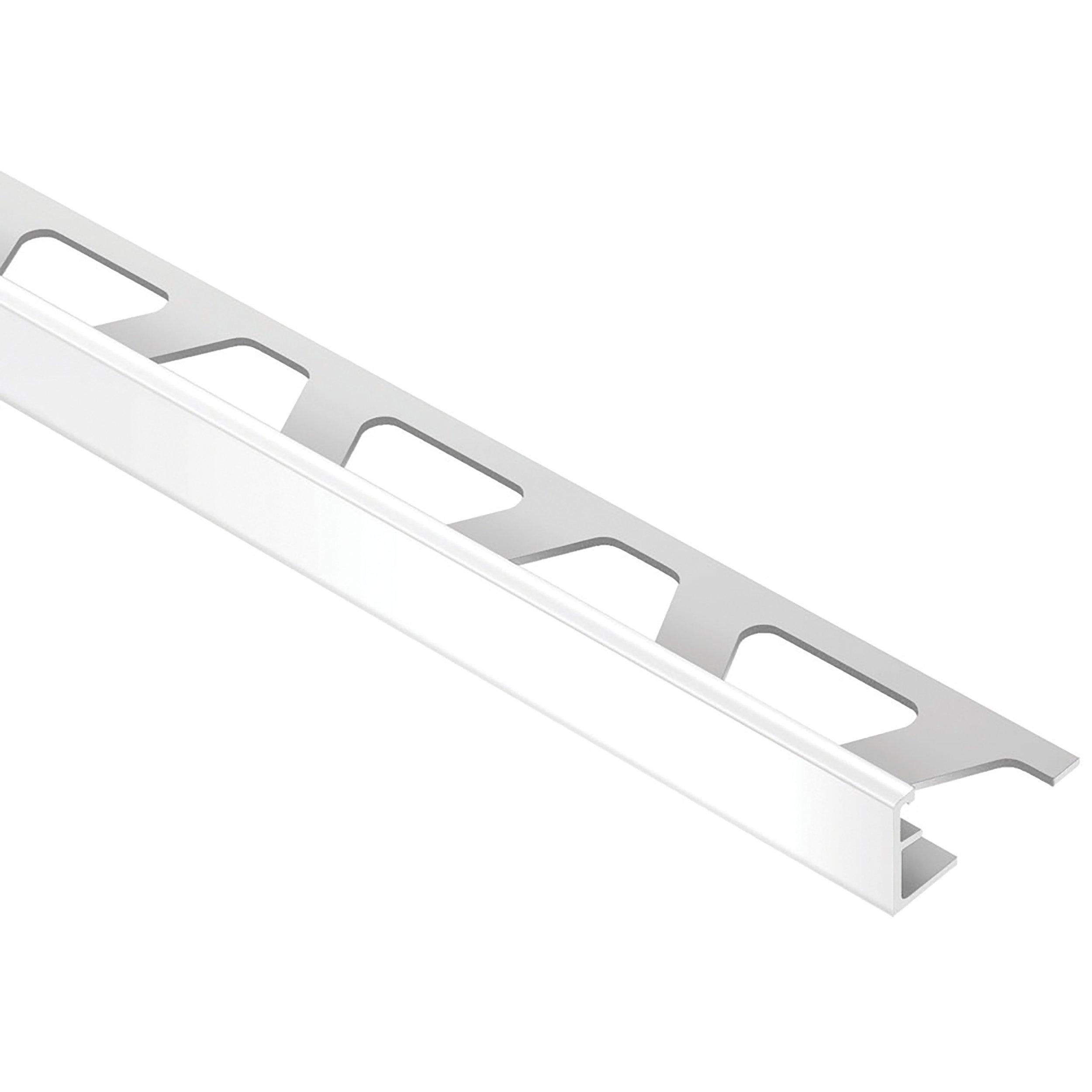 Schluter-Jolly Edge Trim 1/2in. In Bright White Color-Coated Aluminum
