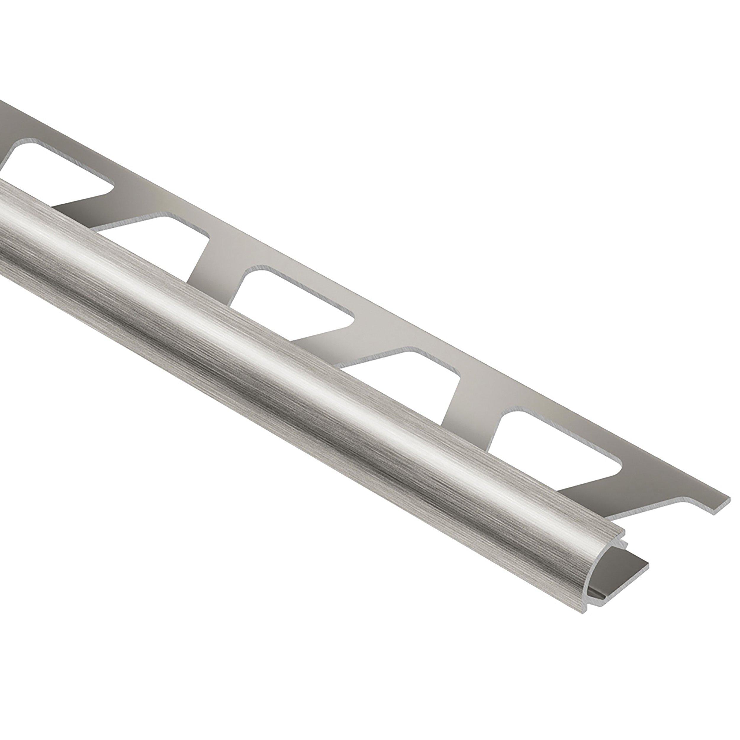 Schluter Rondec Bullnose Trim 3/8in. Aluminum Brush Nickel