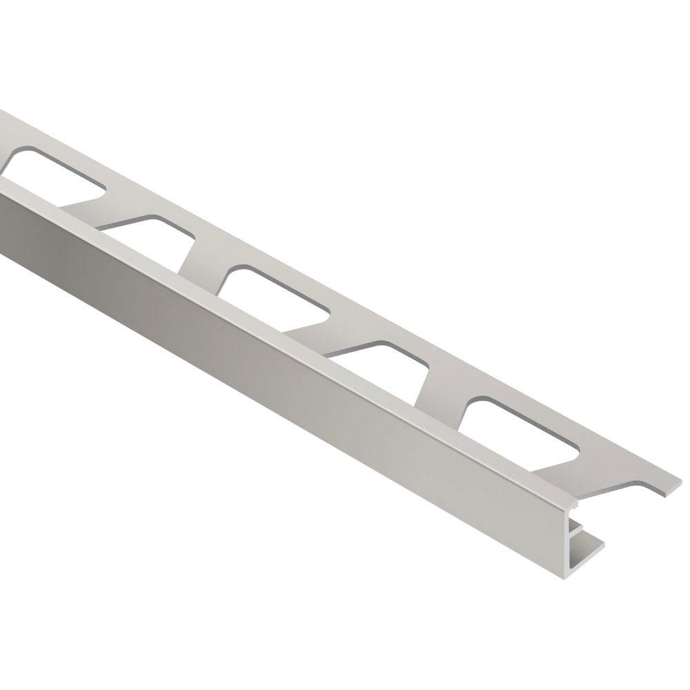 Schluter JOLLY Brushed Nickel Anodized Aluminum 1/2in. PVC 8 ft. 2-1/2 in. Tile Edging Trim