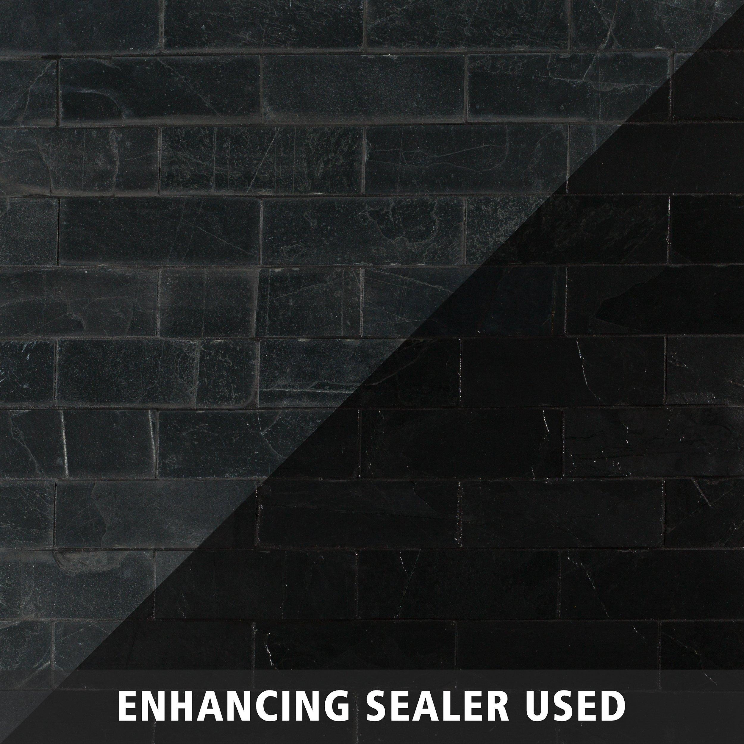 Black Textured Slate Tile