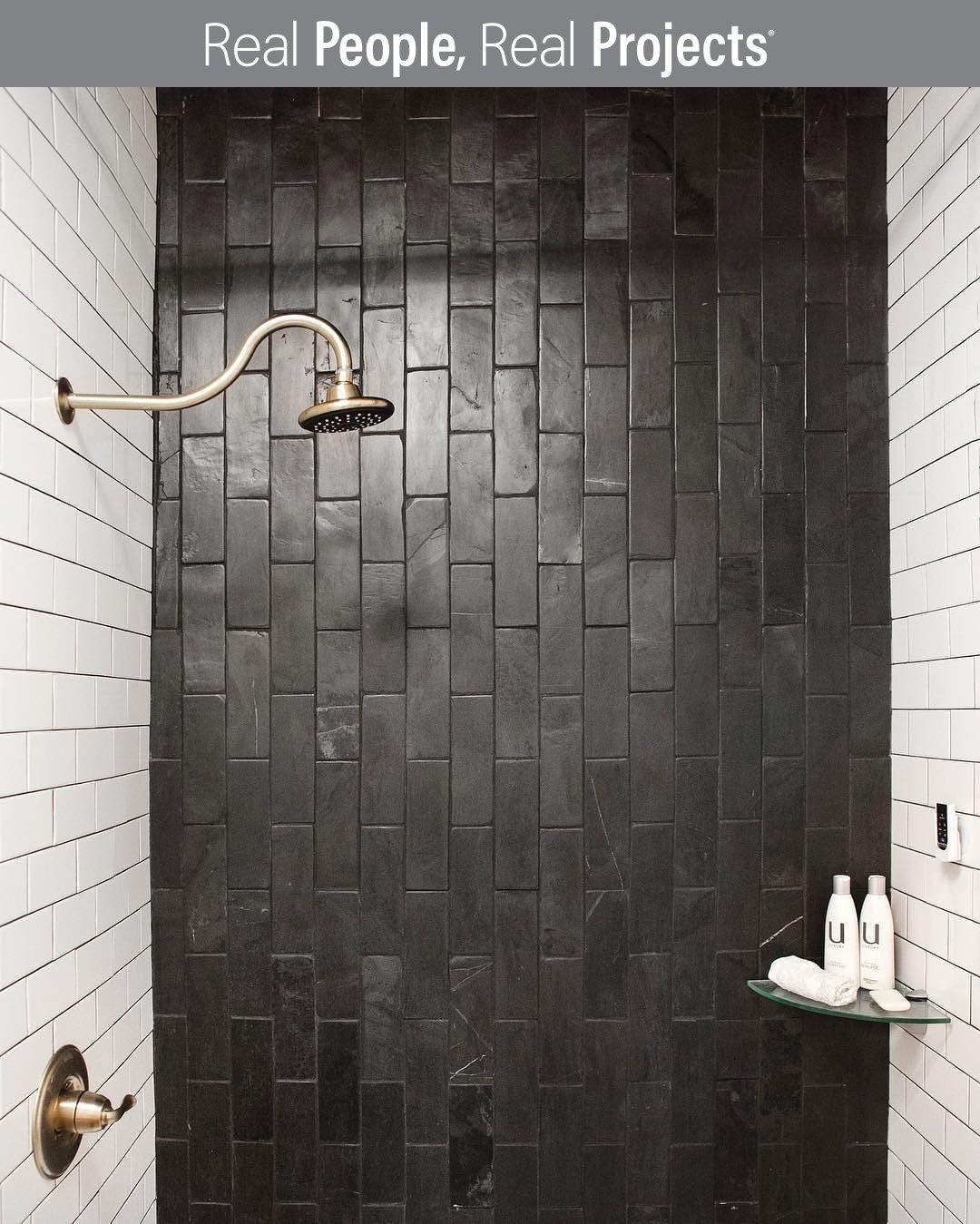 gray slate tile bathroom