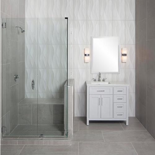 Idol Tear Gray Ceramic Tile 12 X 24, Gray Floor Tile Bathroom