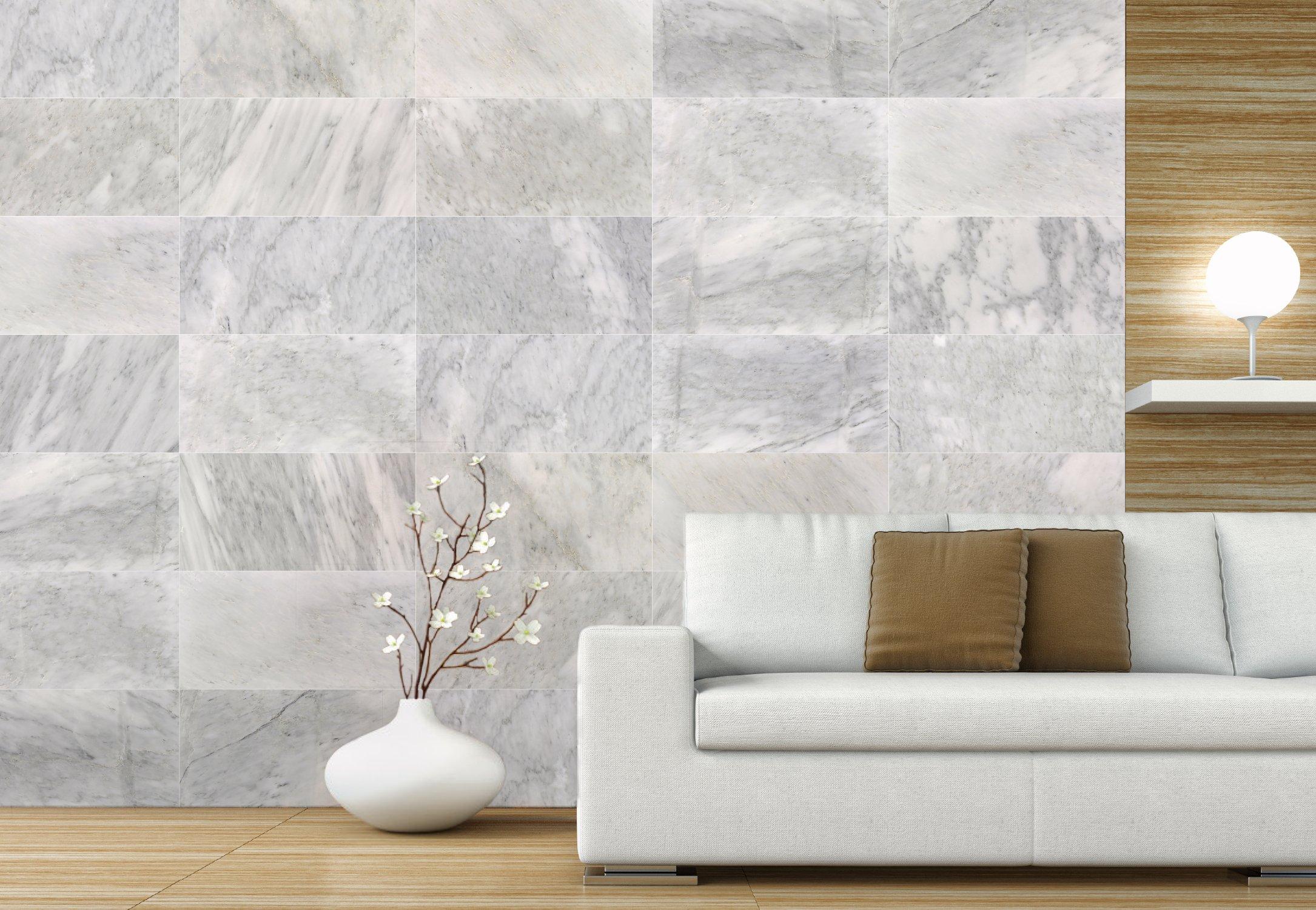 Struttura Carrara Brushed Marble Tile