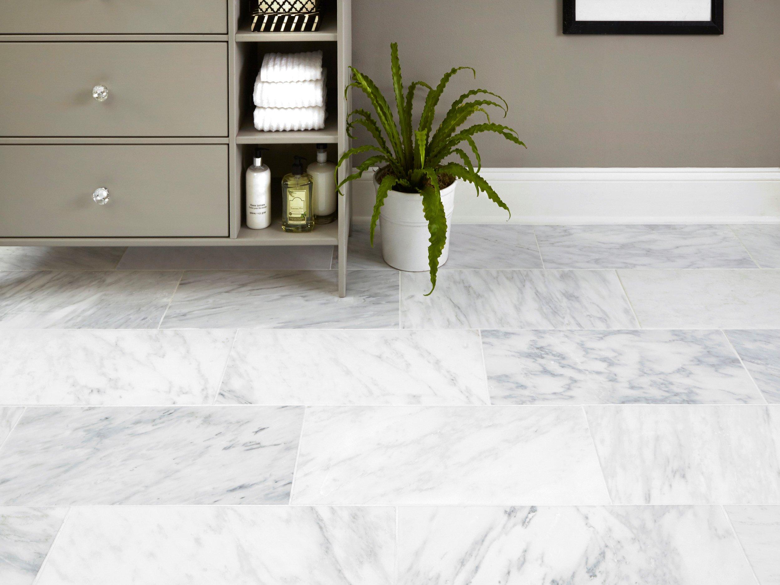 Struttura Carrara Brushed Marble Tile | Floor and Decor