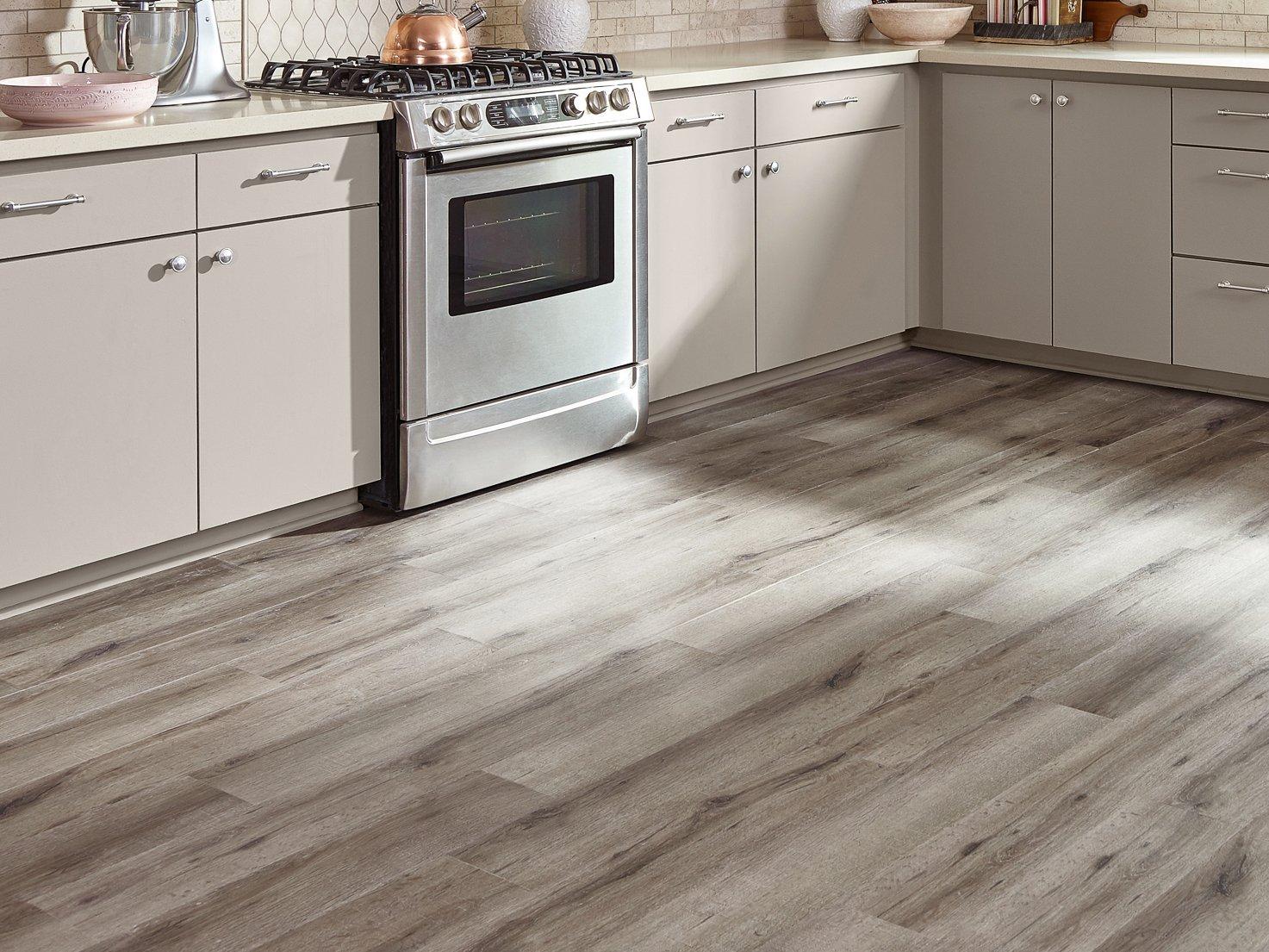 Pavestone Grey Rigid Core Luxury Vinyl Plank - Cork Back