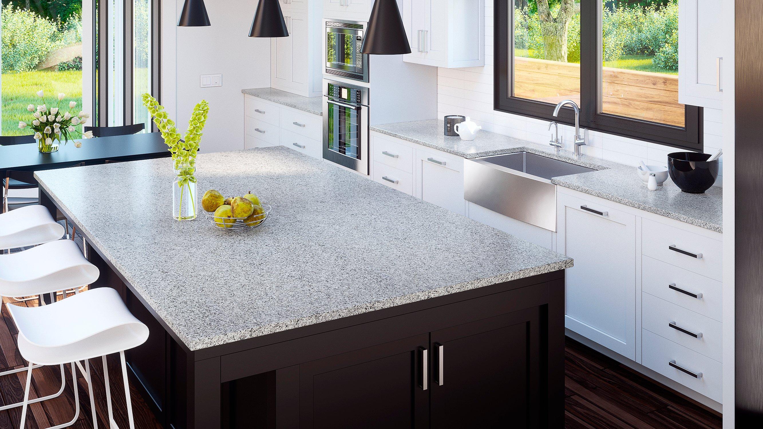 Sample - Madison Grey Granite 3 cm. Custom Countertop