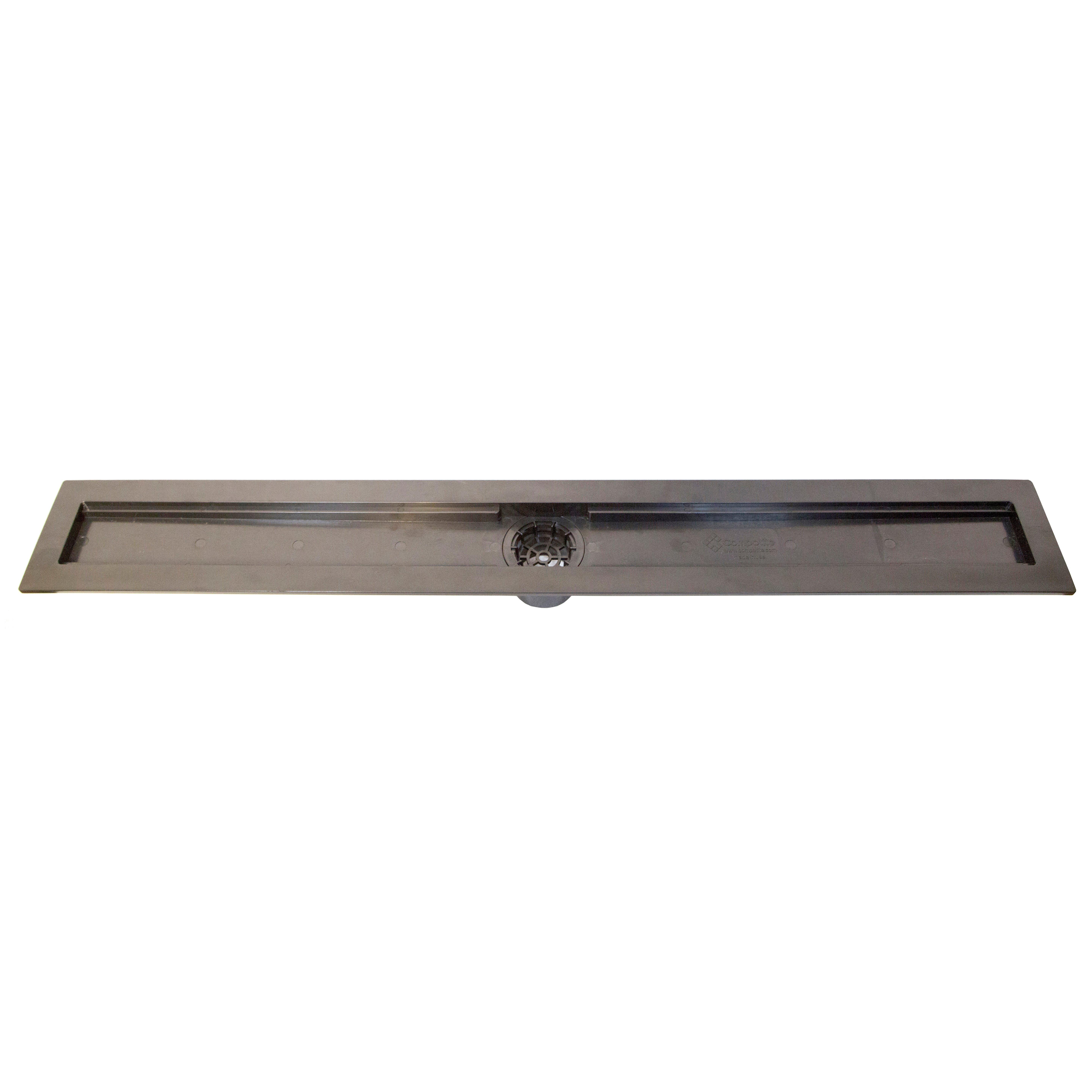 Compotite 36in. Linear Drain Body Black ABS Linear Shower Drain