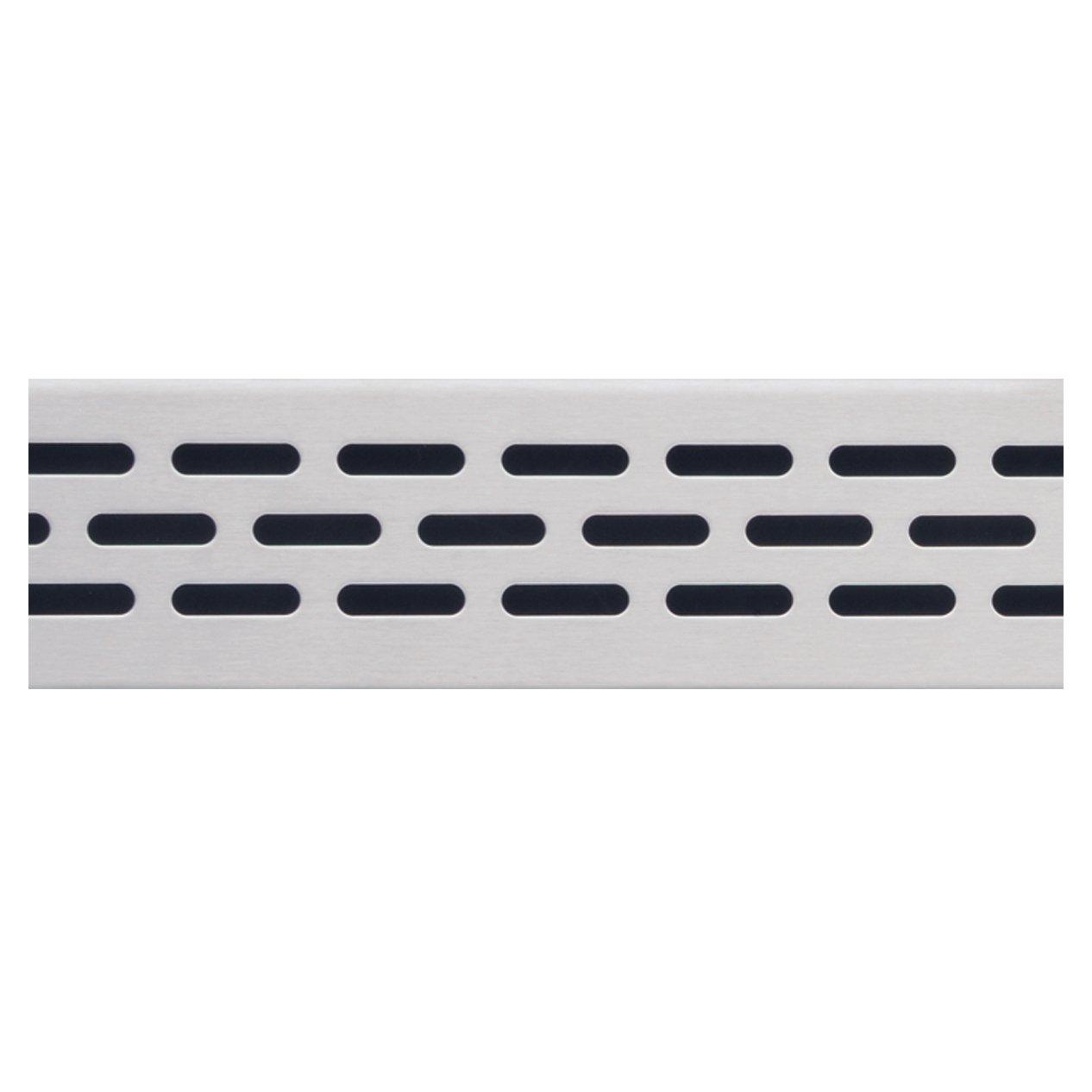 Compotite 24in. Oval Design Stainless Steel Linear Drain Grate