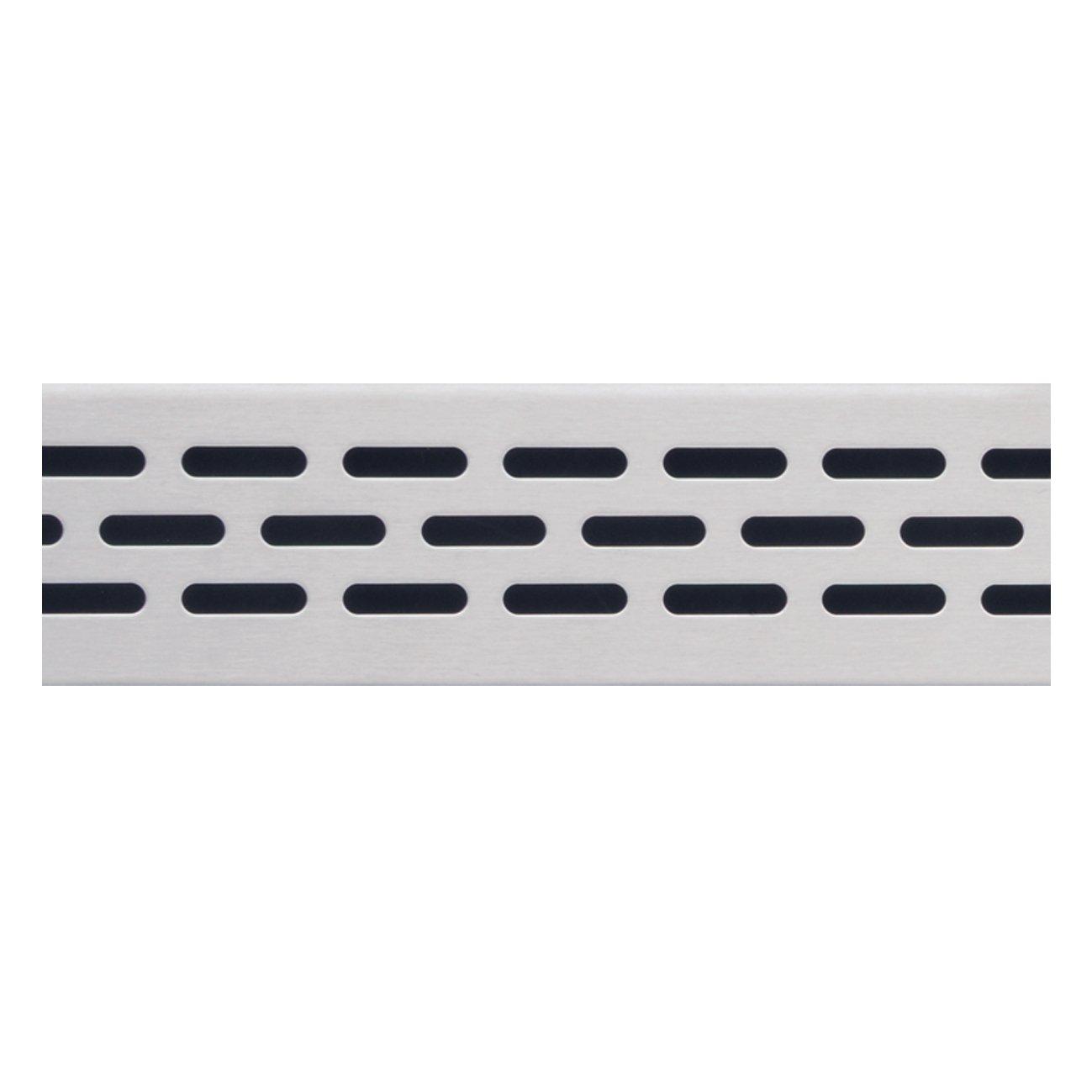 Compotite 36in. Oval Design Stainless Steel Linear Drain Grate