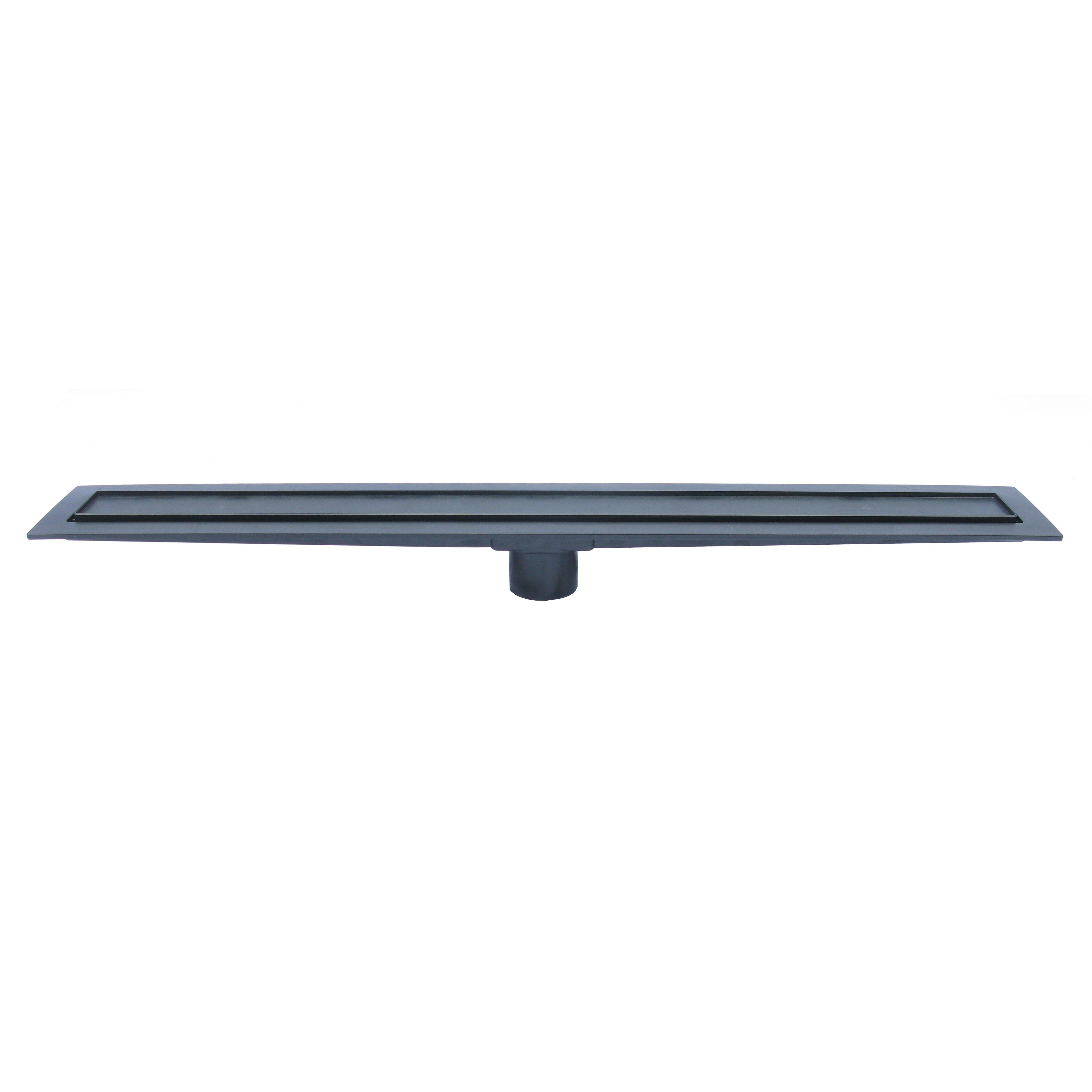 Compotite 24in. Tile-in Top Black ABS Linear Drain Cover Plate