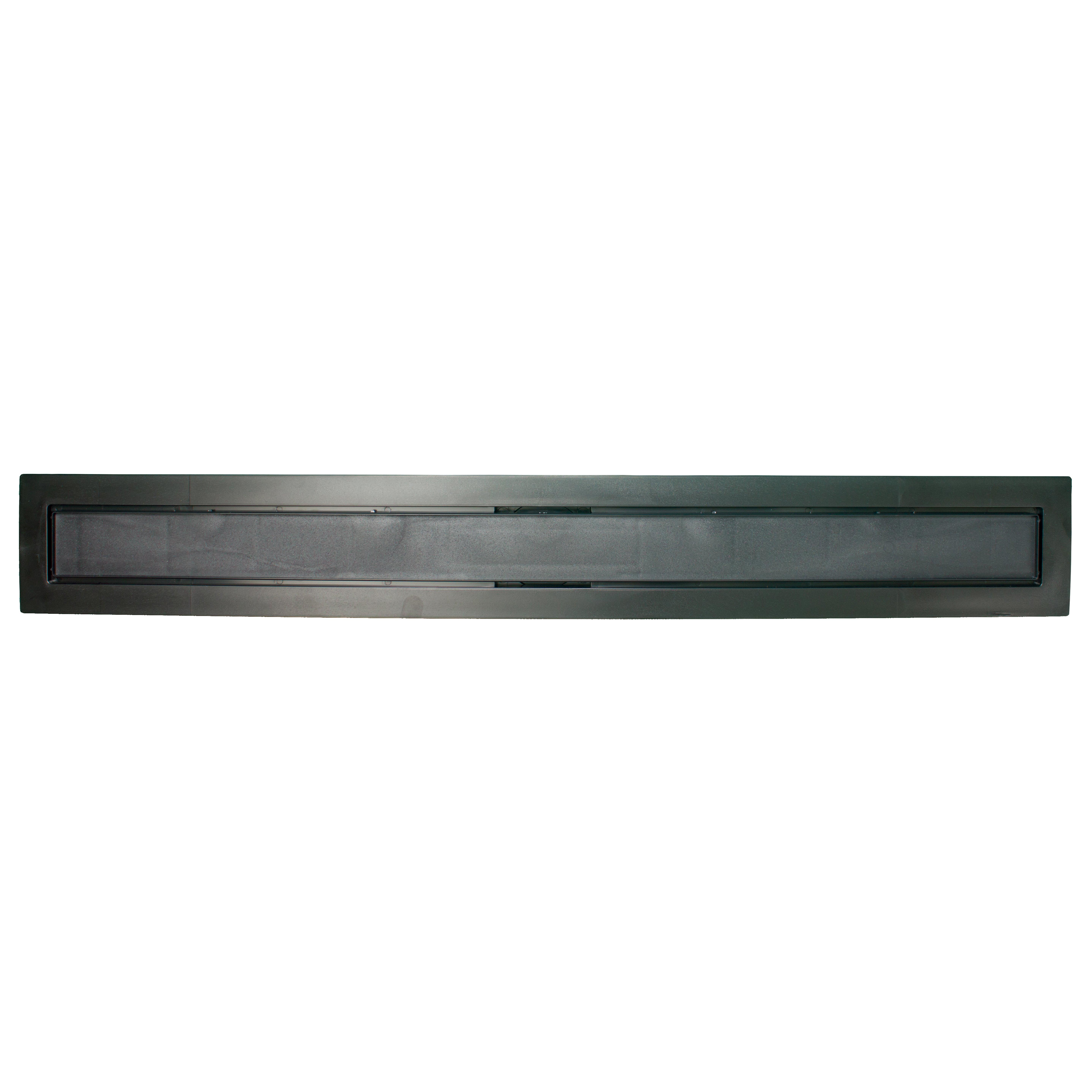 Compotite 24in. Tile-in Top Black ABS Linear Drain Cover Plate