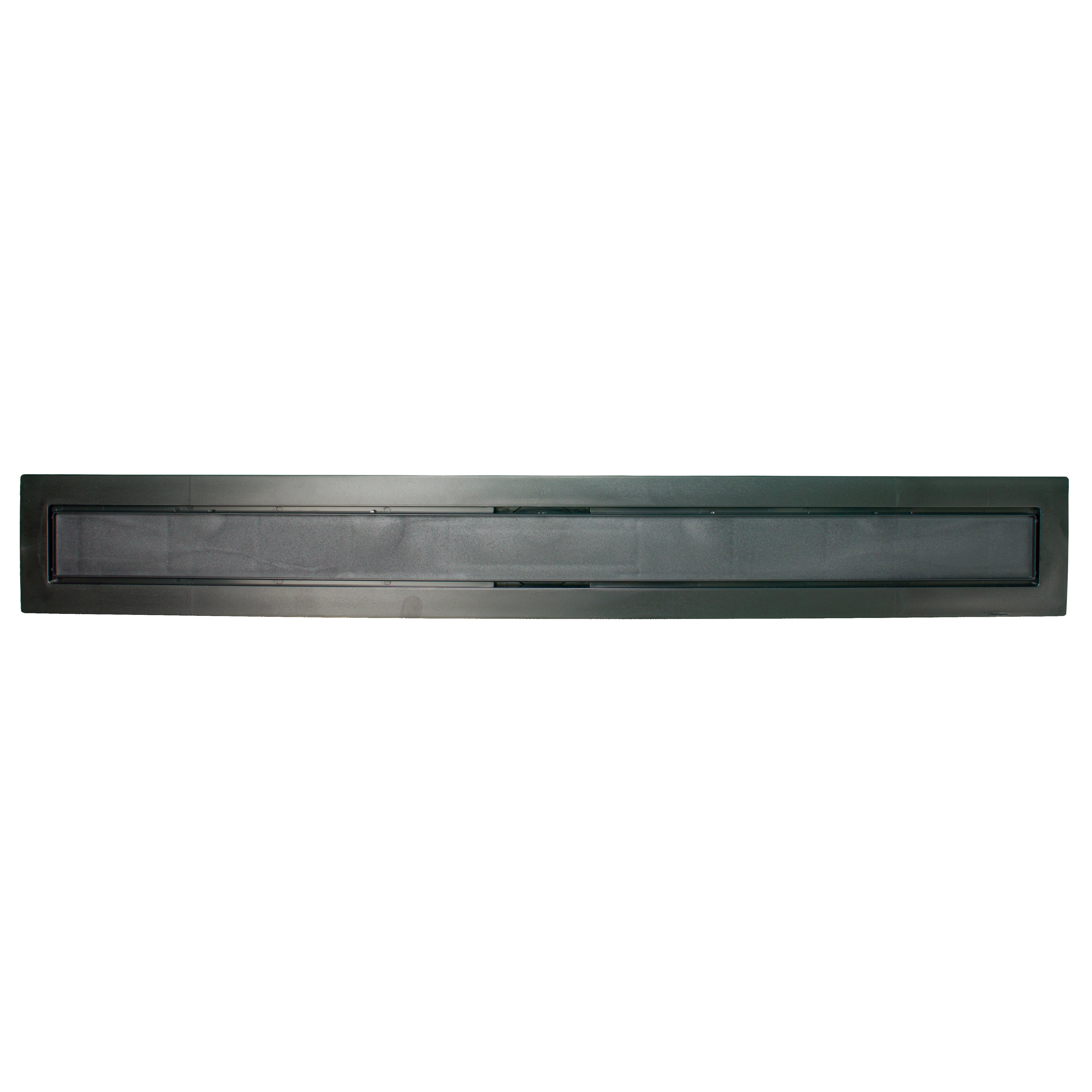 Compotite 36in. Tile-in Top Black ABS Linear Drain Cover Plate