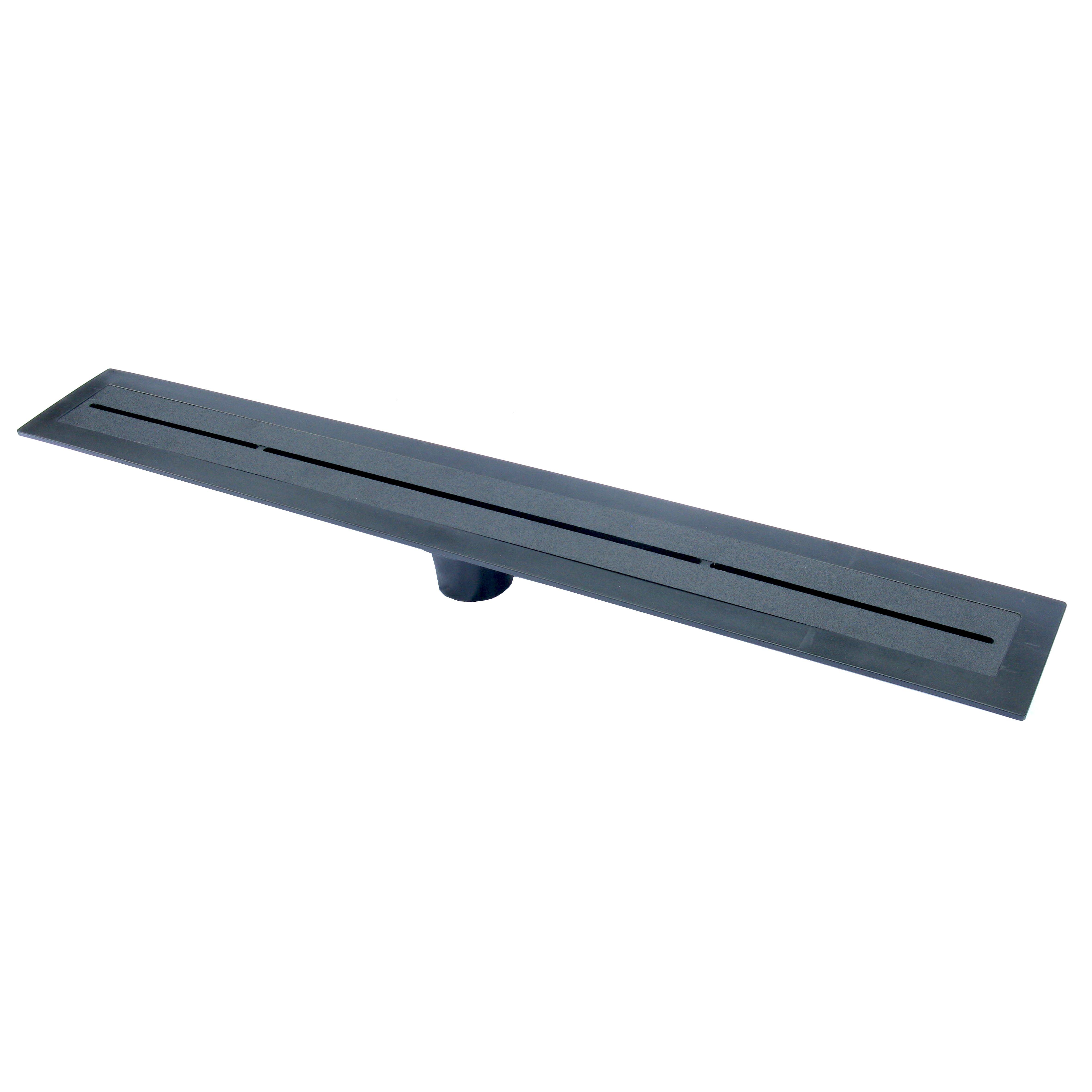 Compotite 36in. Tile-Over Top Black ABS Linear Drain Cover Plate
