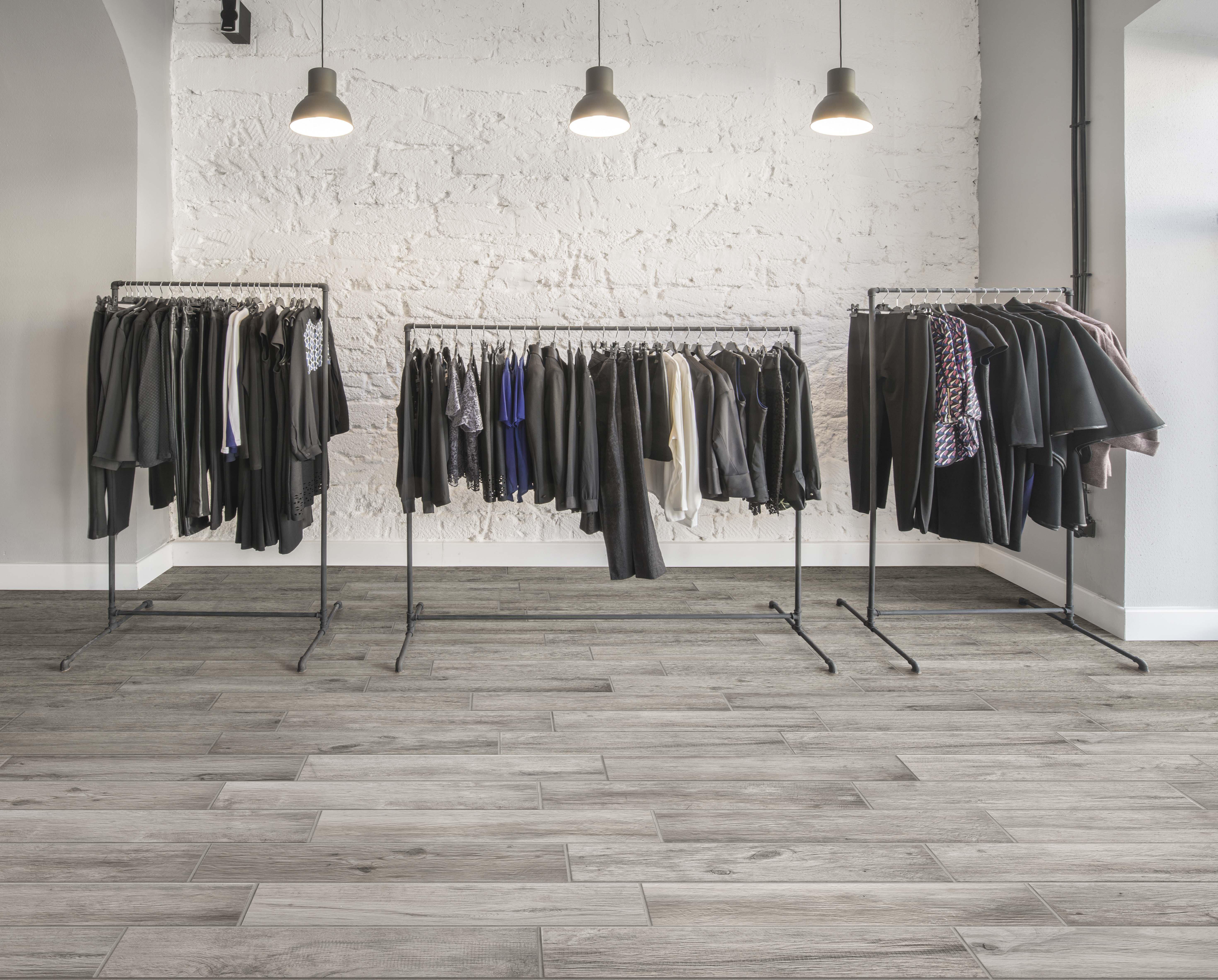Hard Gray Wood Plank Matte Porcelain Tile