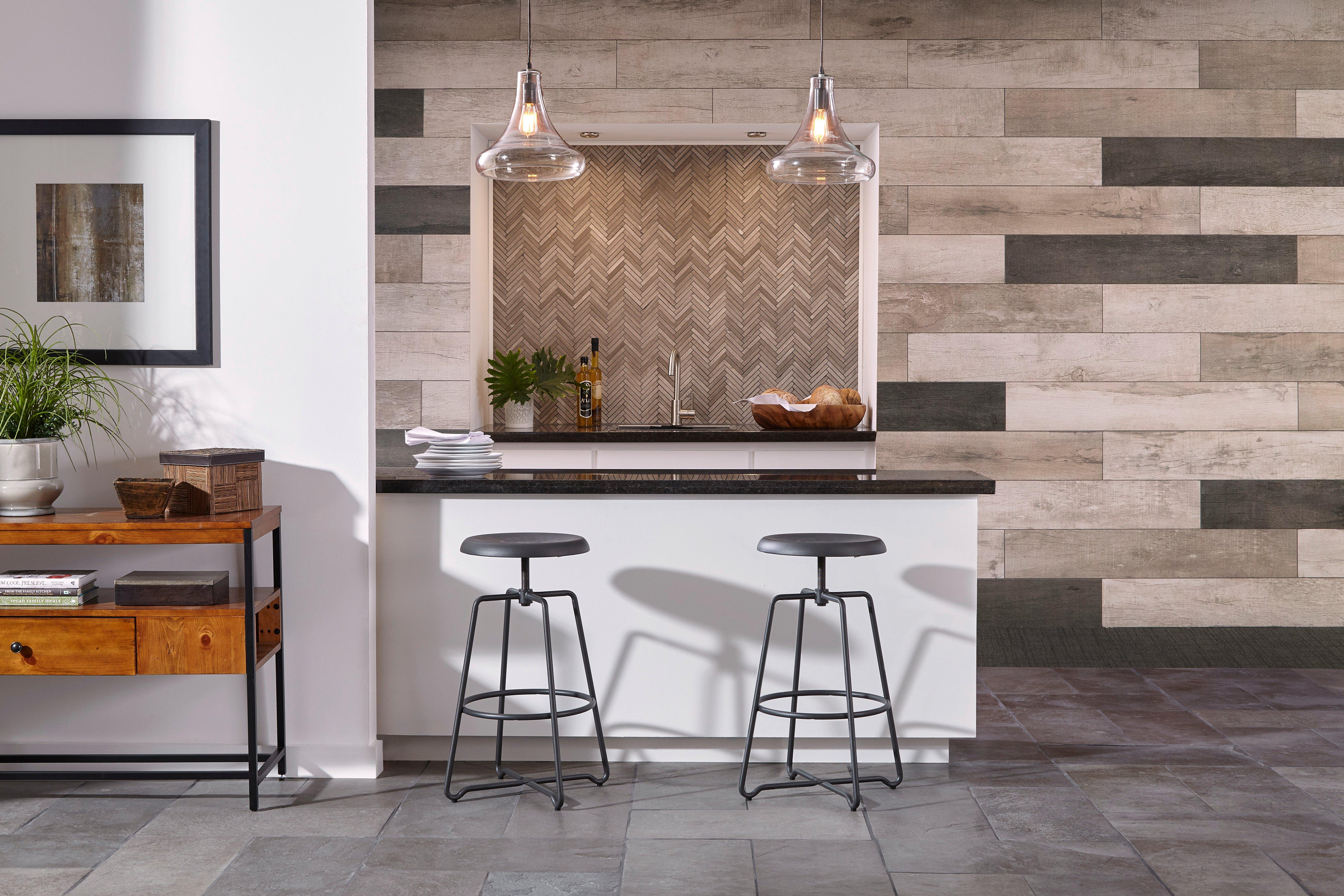 Ashford Gray Brushed Limestone Tile