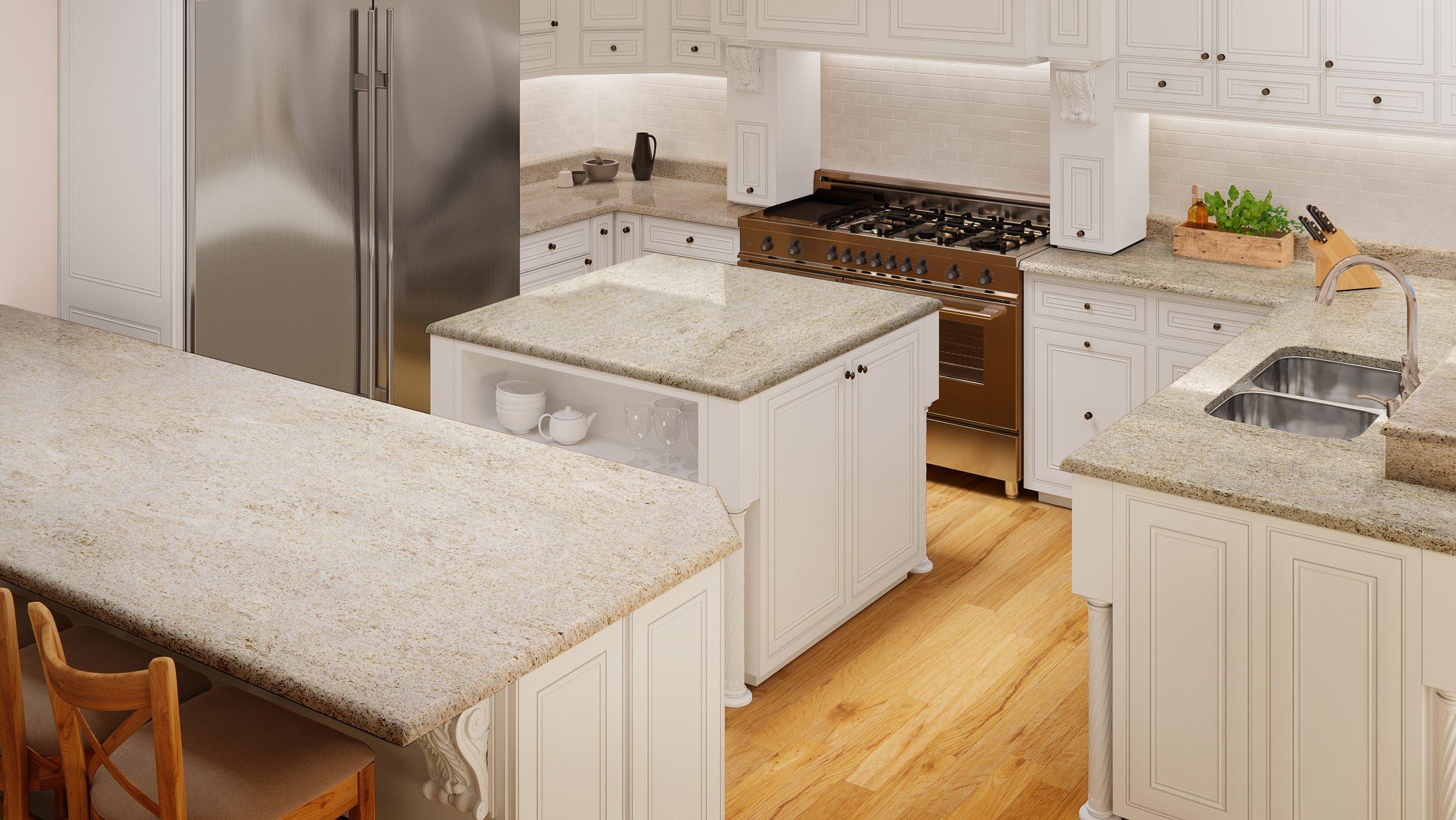 White Ornamental Granite  Countertops, Cost, Reviews