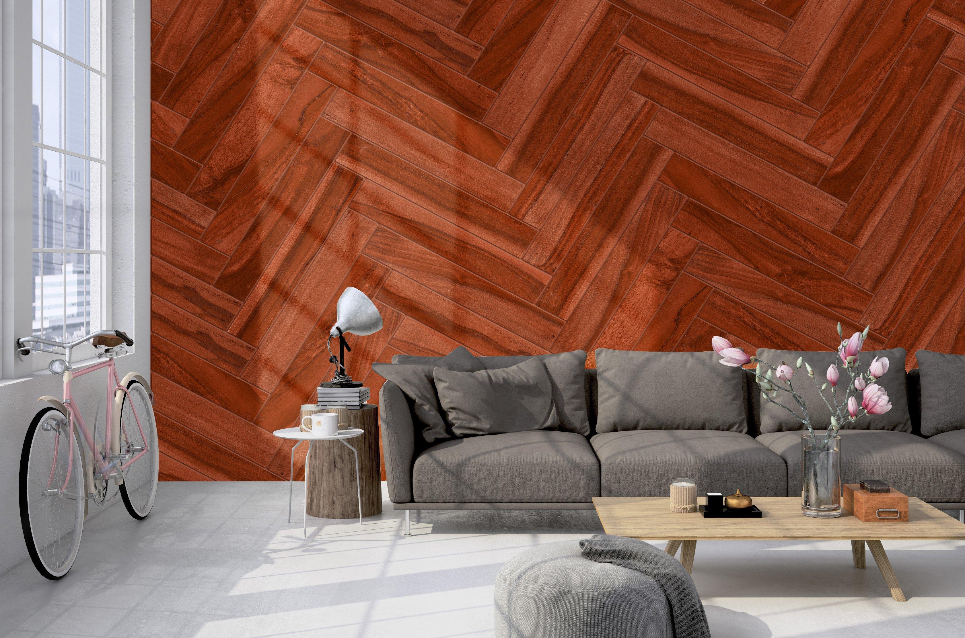 Cottage Grove Red Wood Plank Porcelain Tile