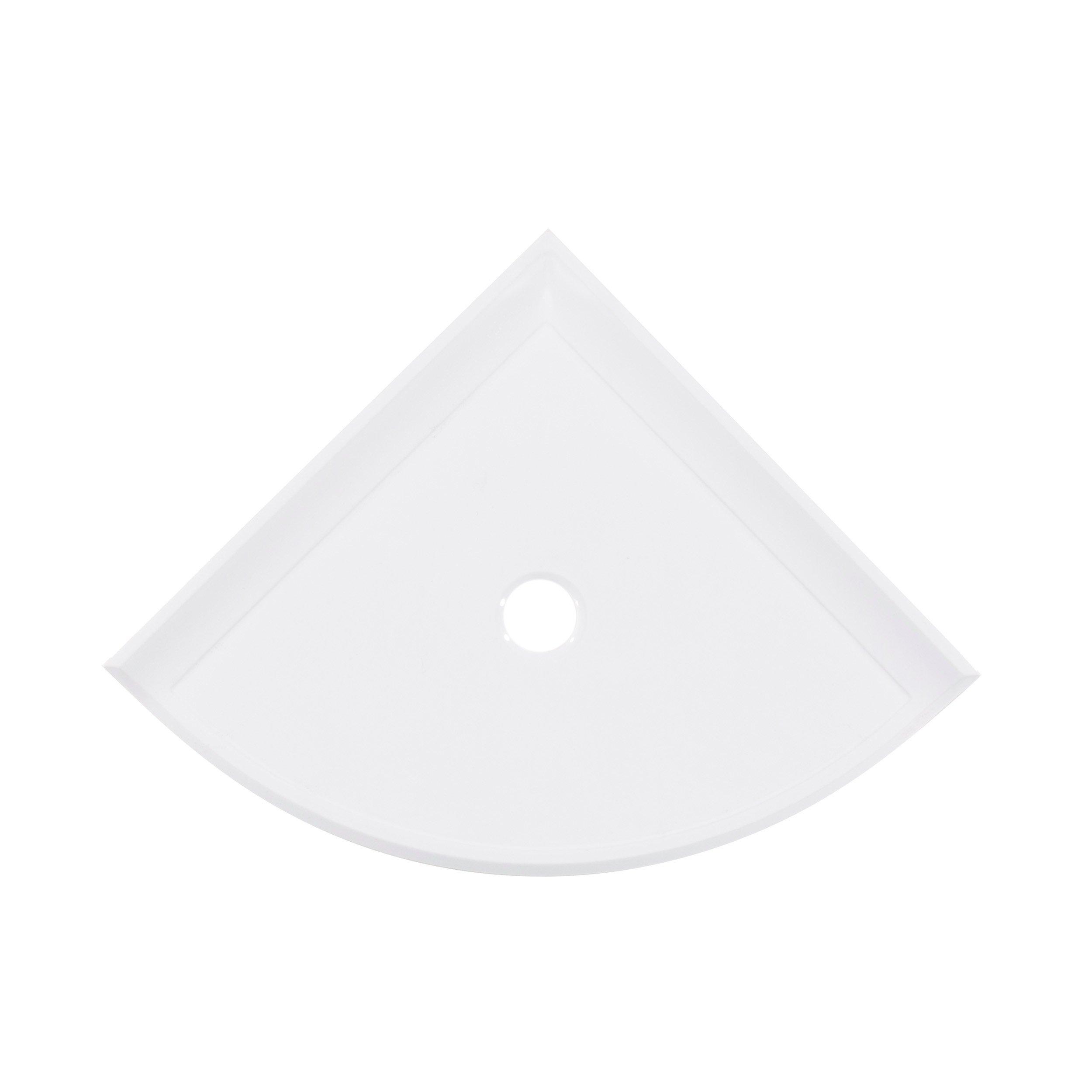 Polished White Decorative Corner Shelf