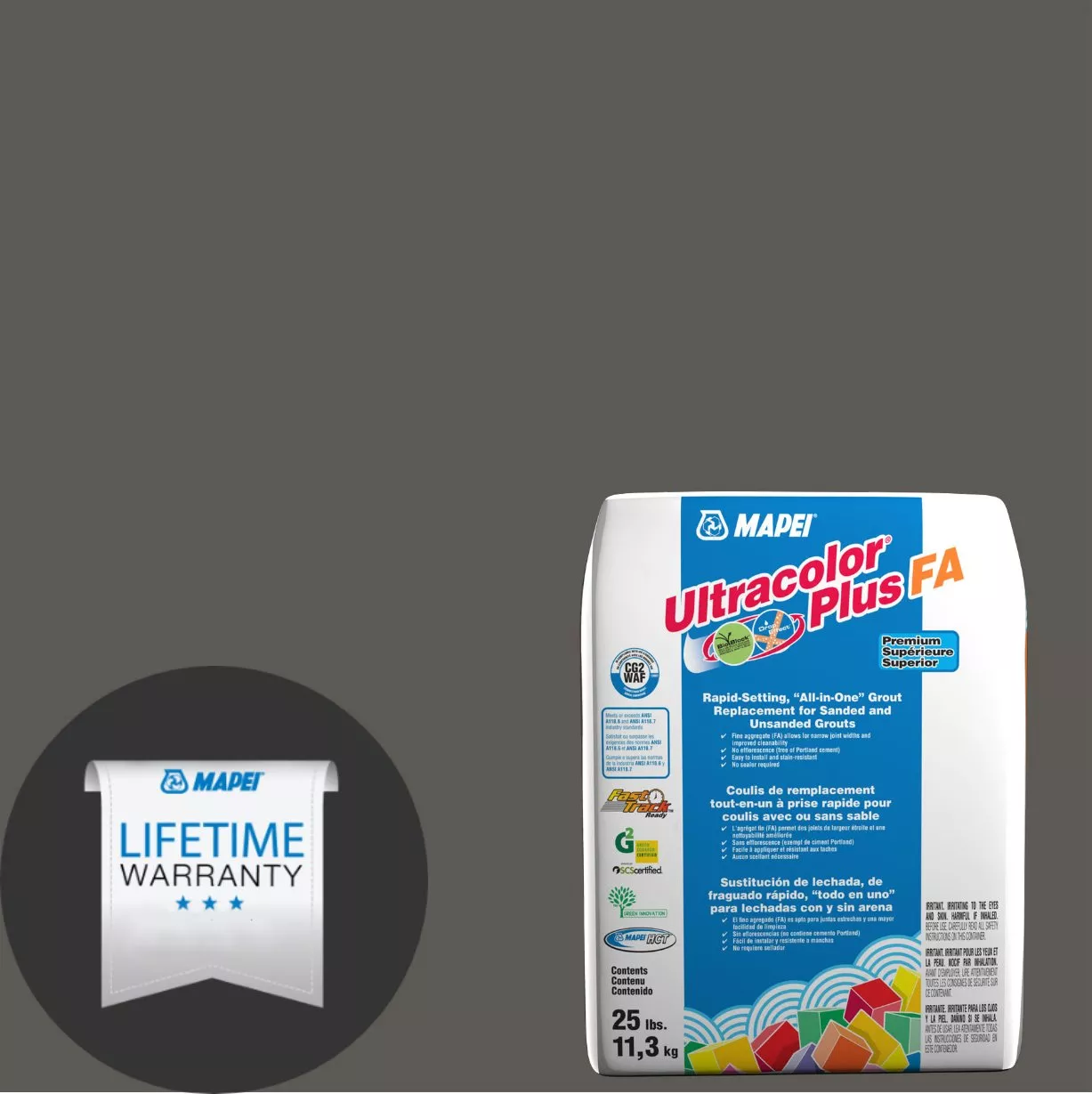 Mapei 47 Charcoal Ultracolor Plus FA Grout